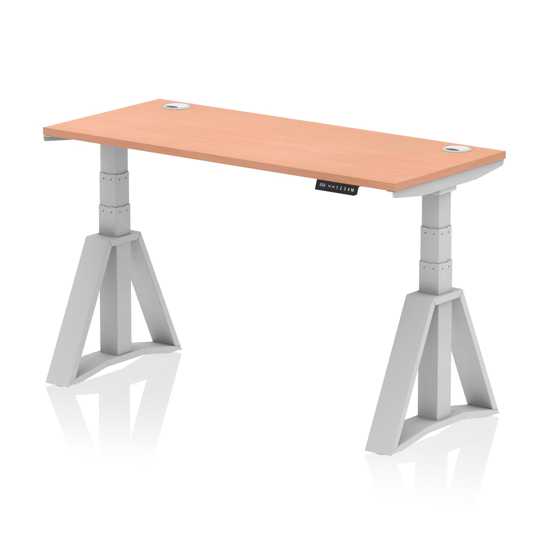 Beech / Silver Frame