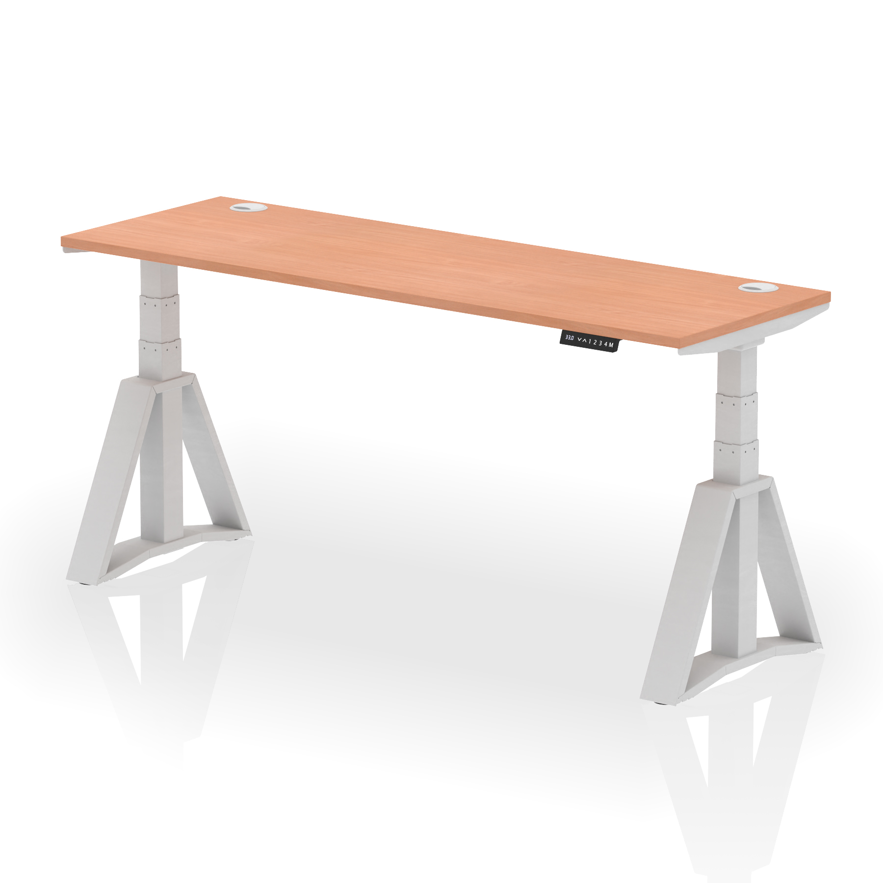 Beech / Silver Frame