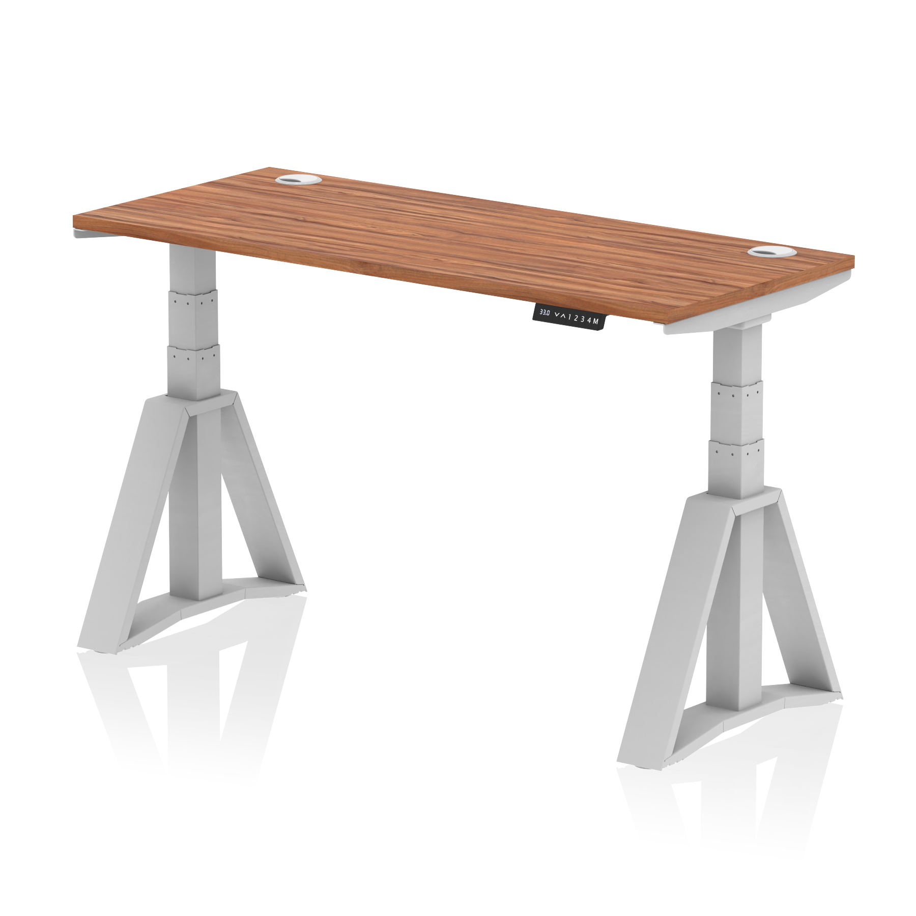 Walnut / Silver Frame