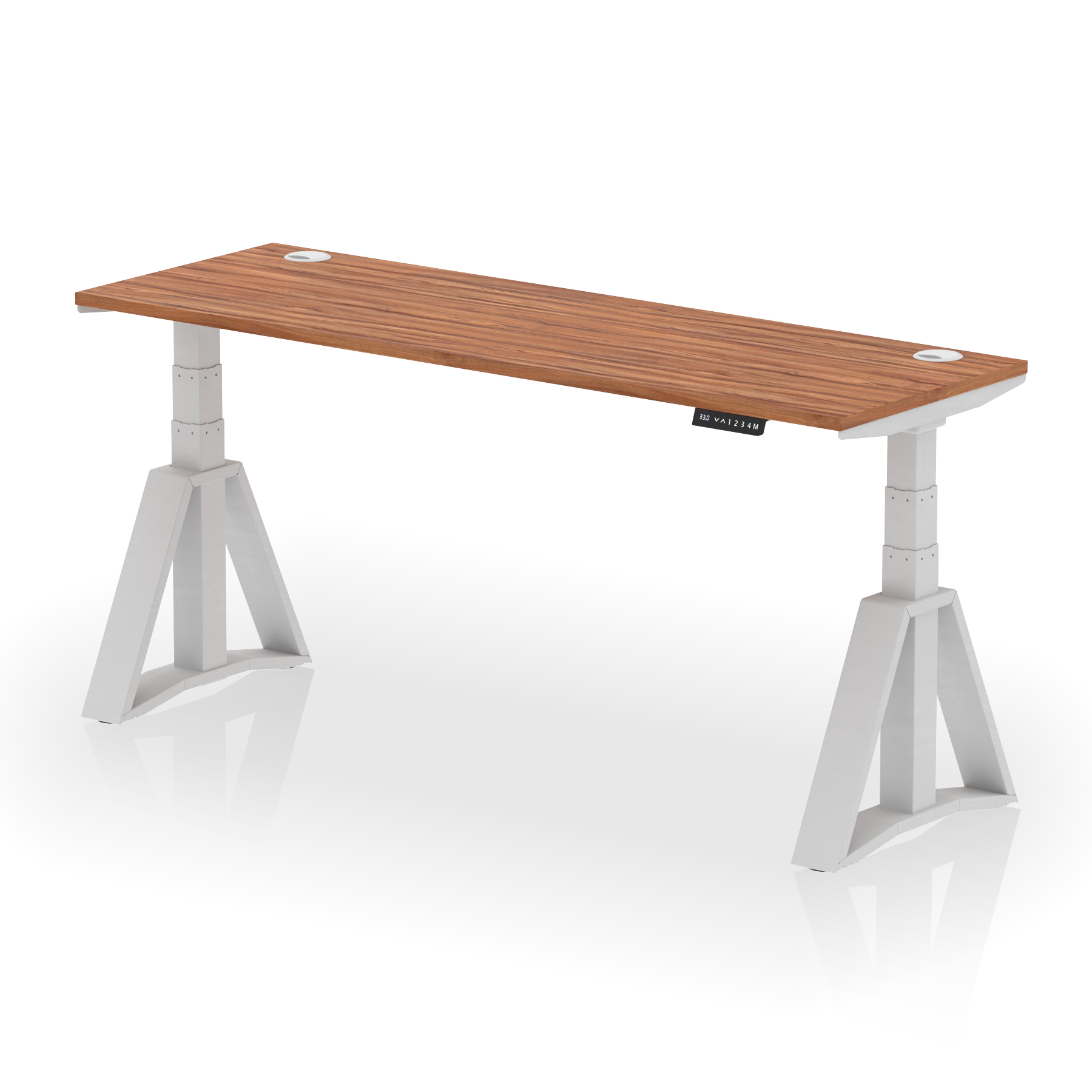 Walnut / Silver Frame