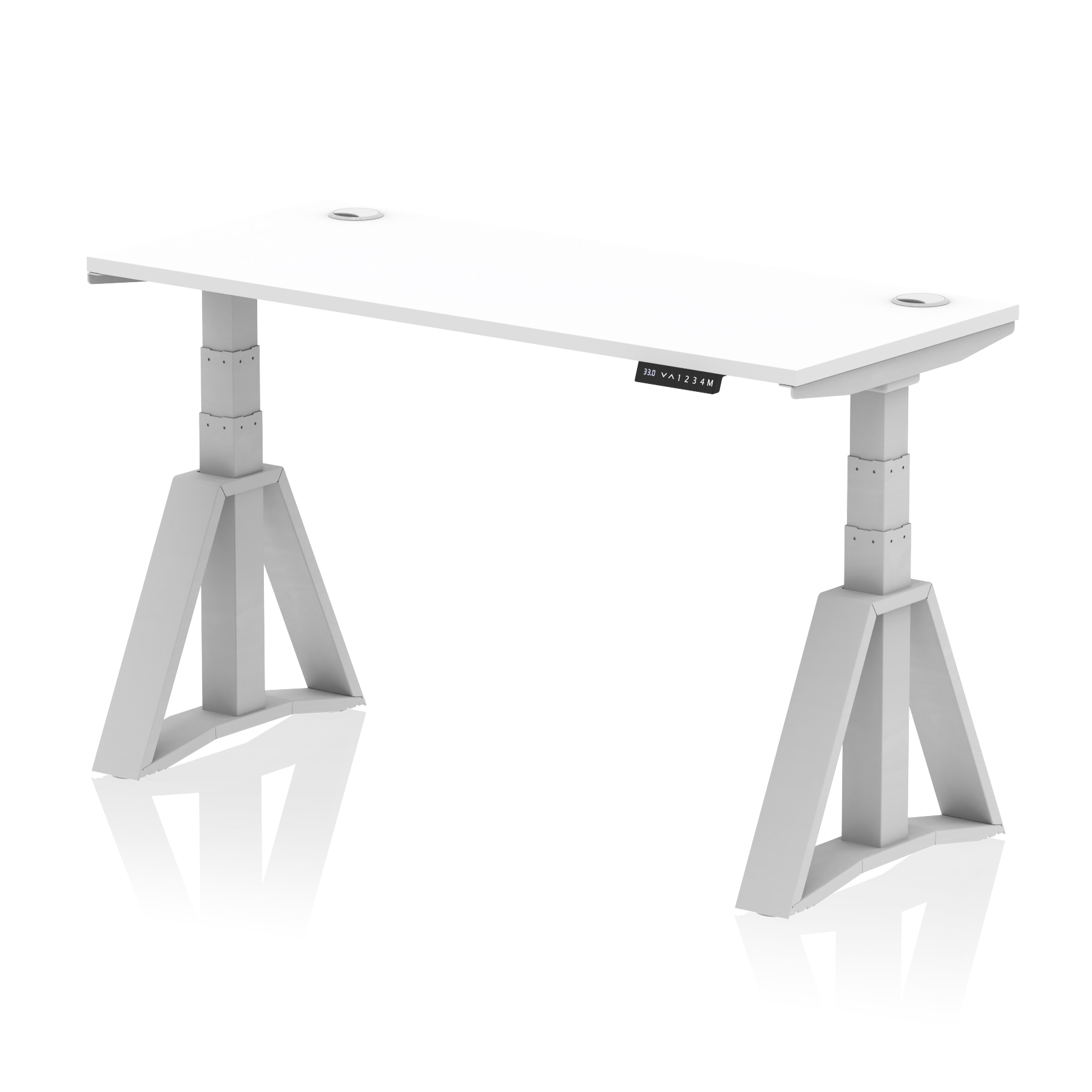 White / Silver Frame
