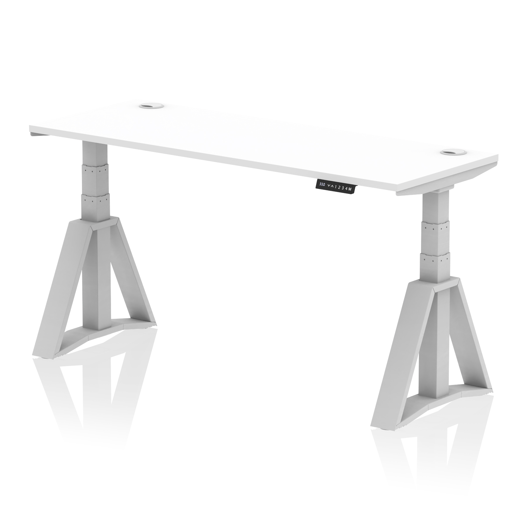White / Silver Frame