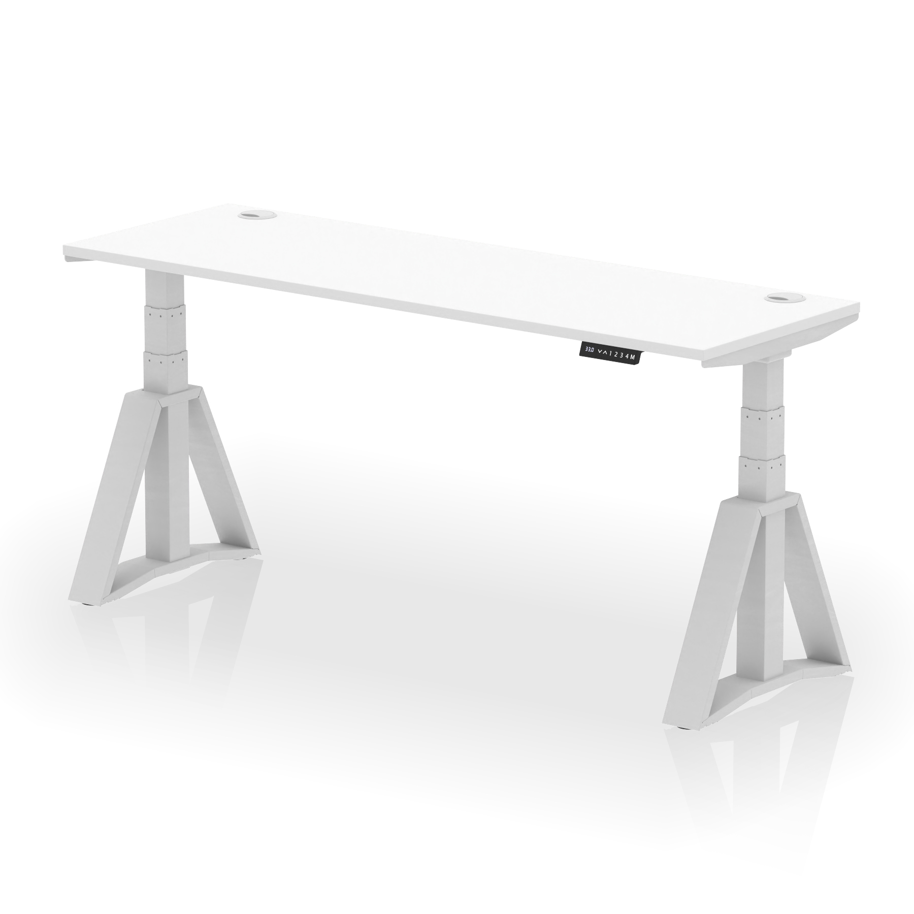 White / Silver Frame
