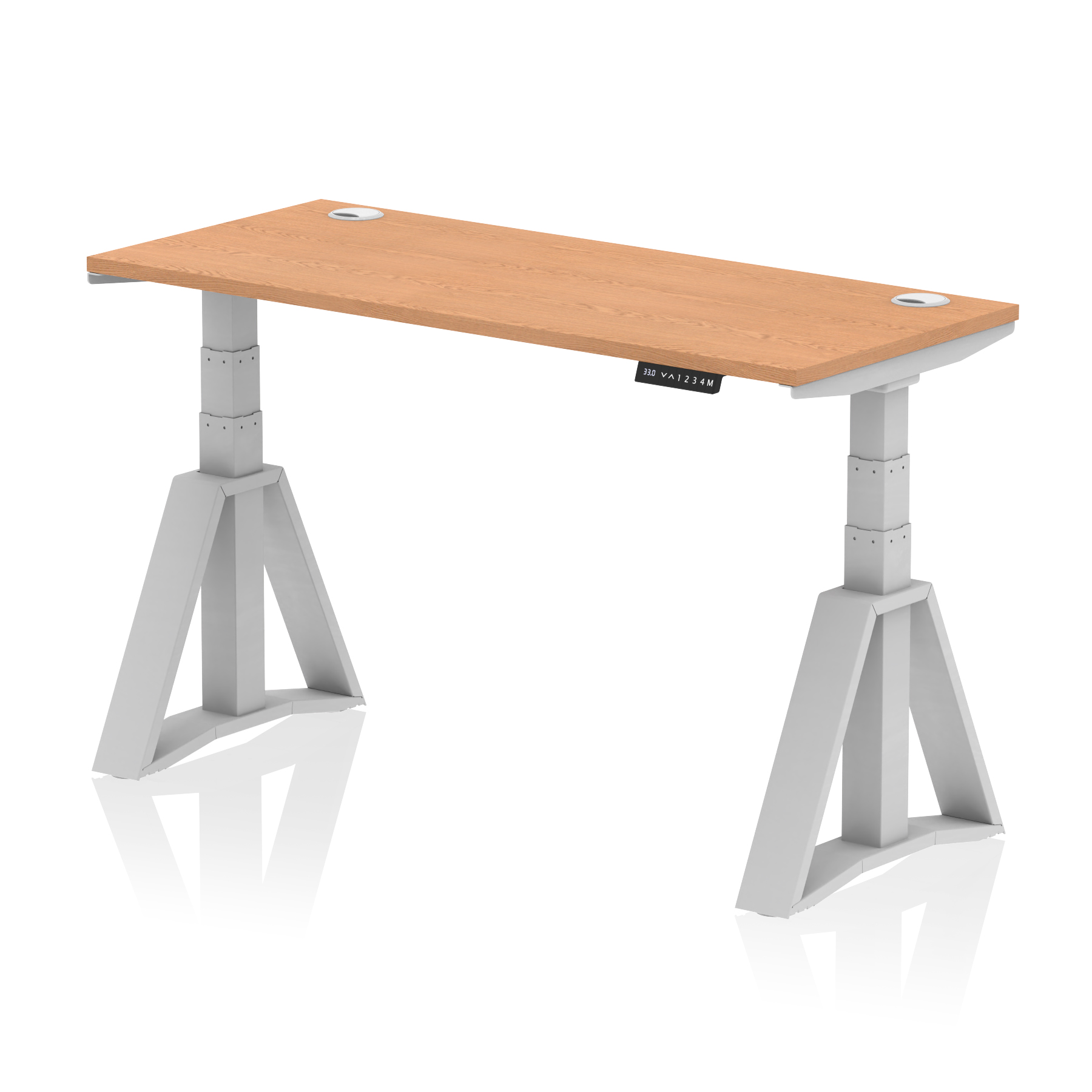 Oak / Silver Frame