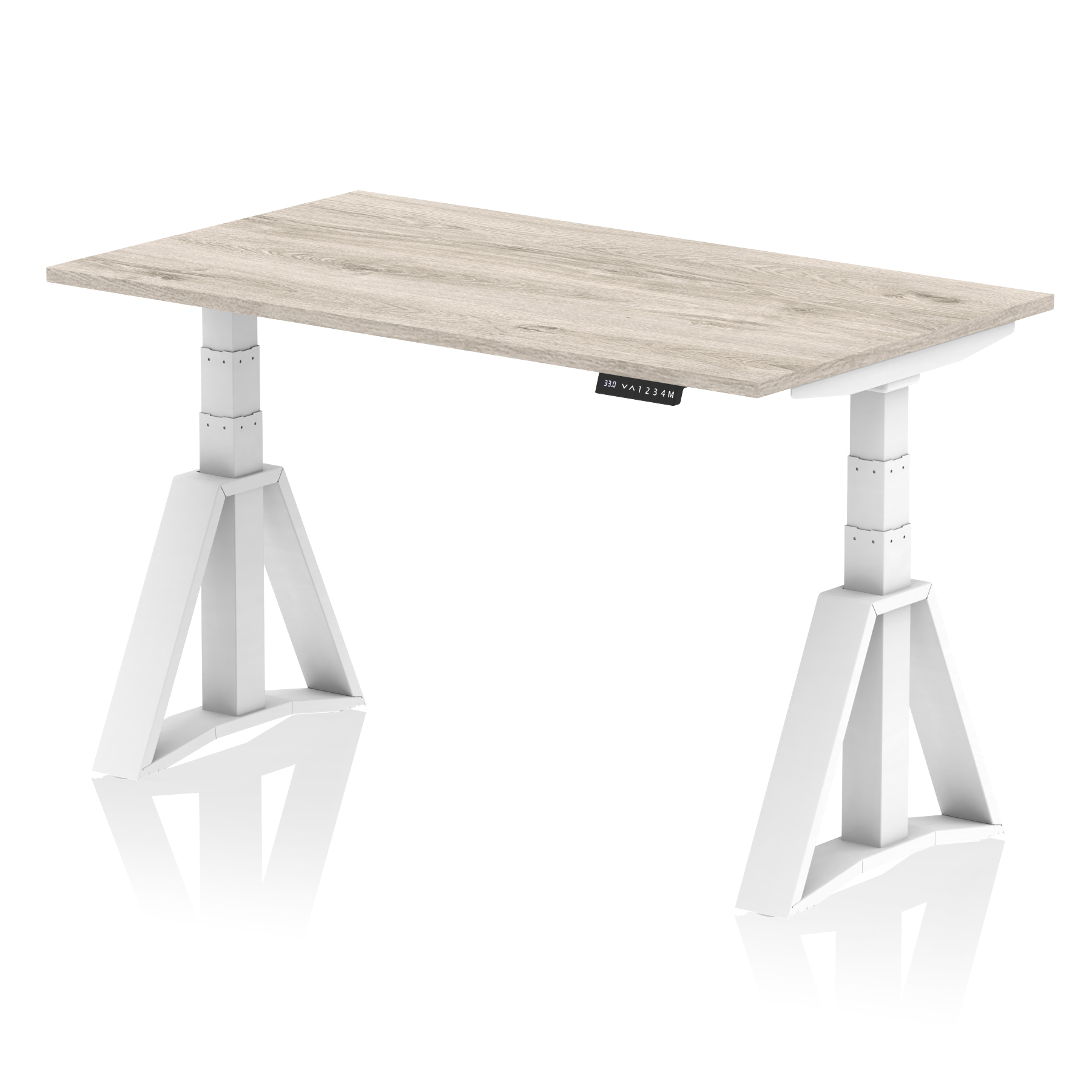Grey Oak / White Frame