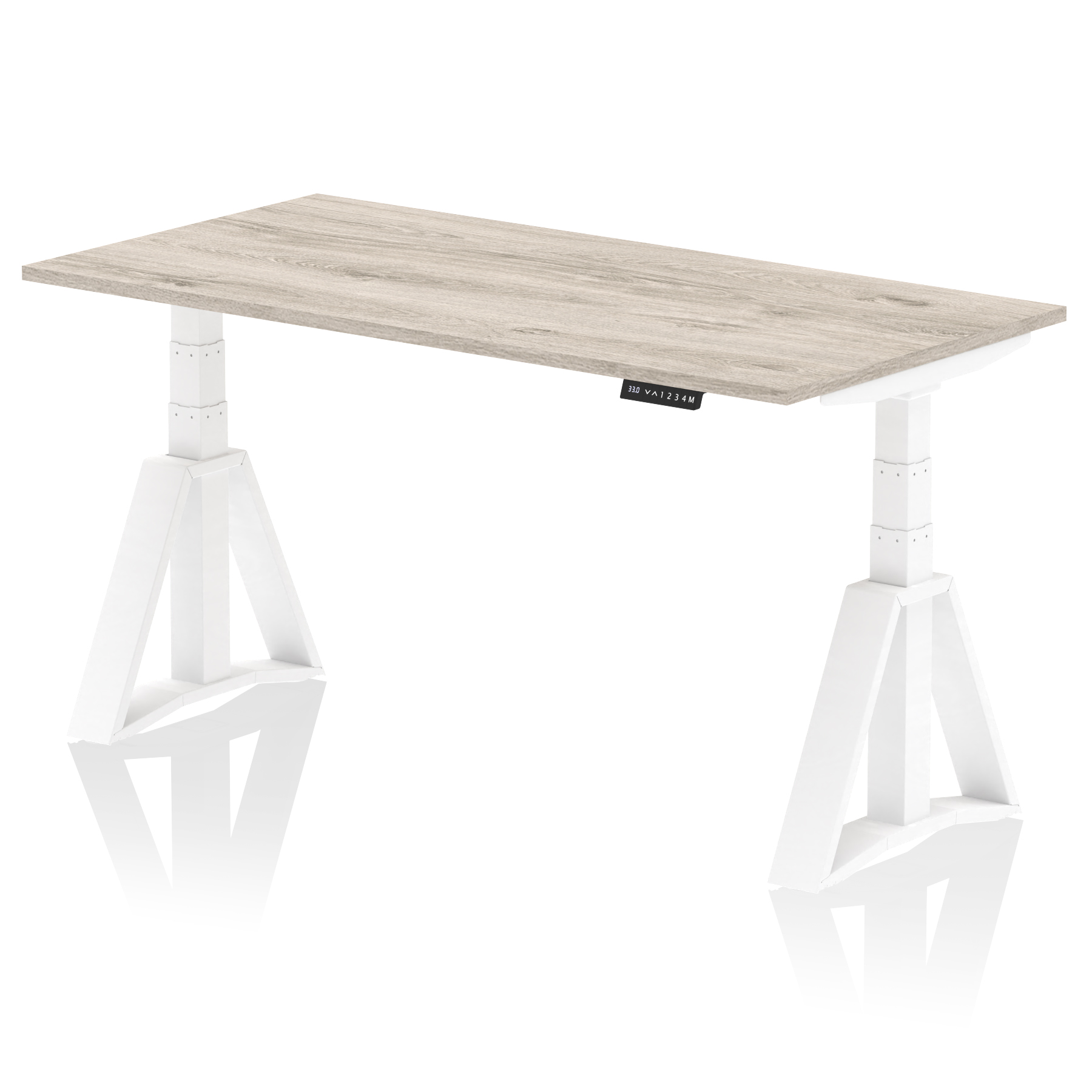 Grey Oak / White Frame