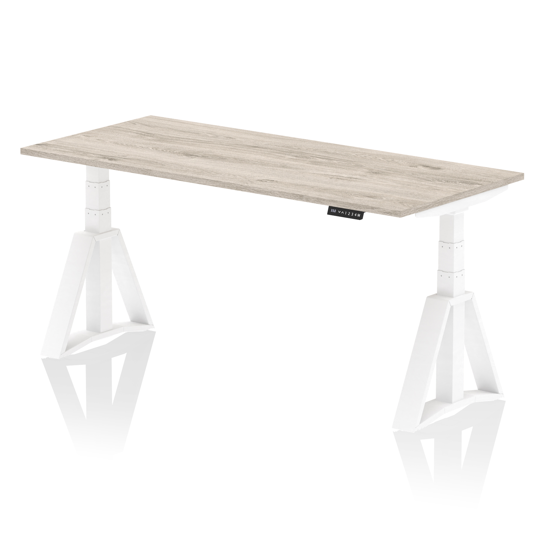 Grey Oak / White Frame