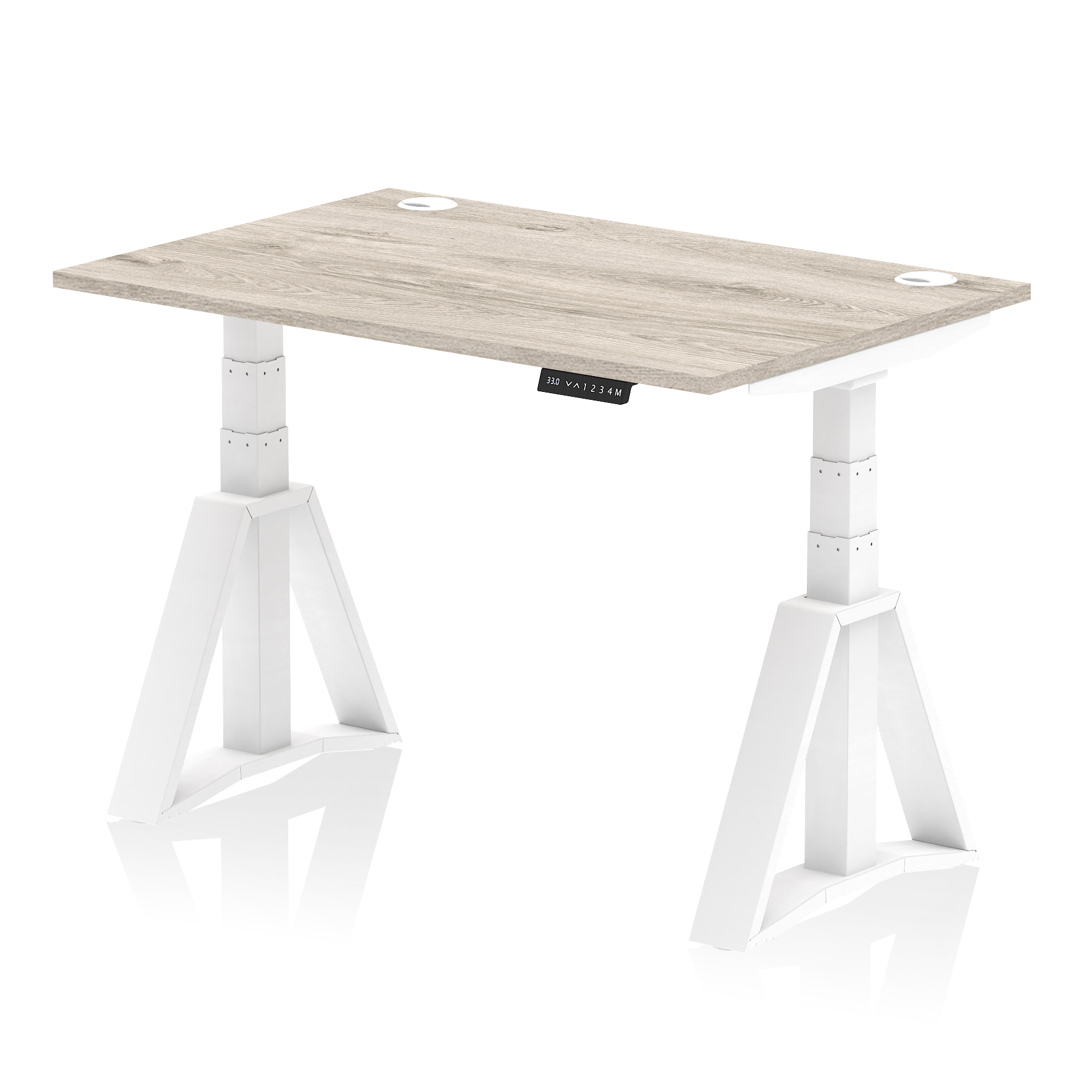 Grey Oak / White Frame