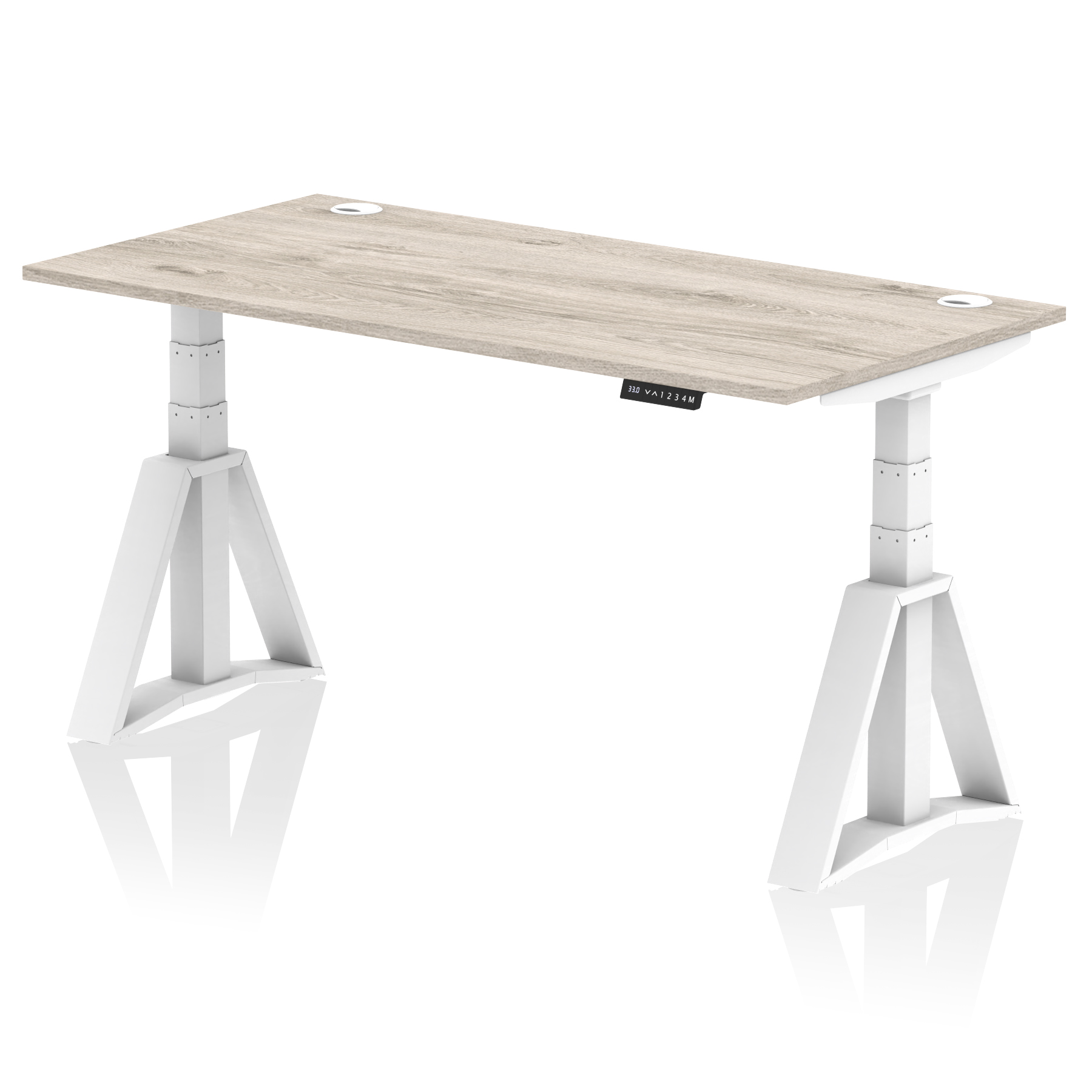 Grey Oak / White Frame