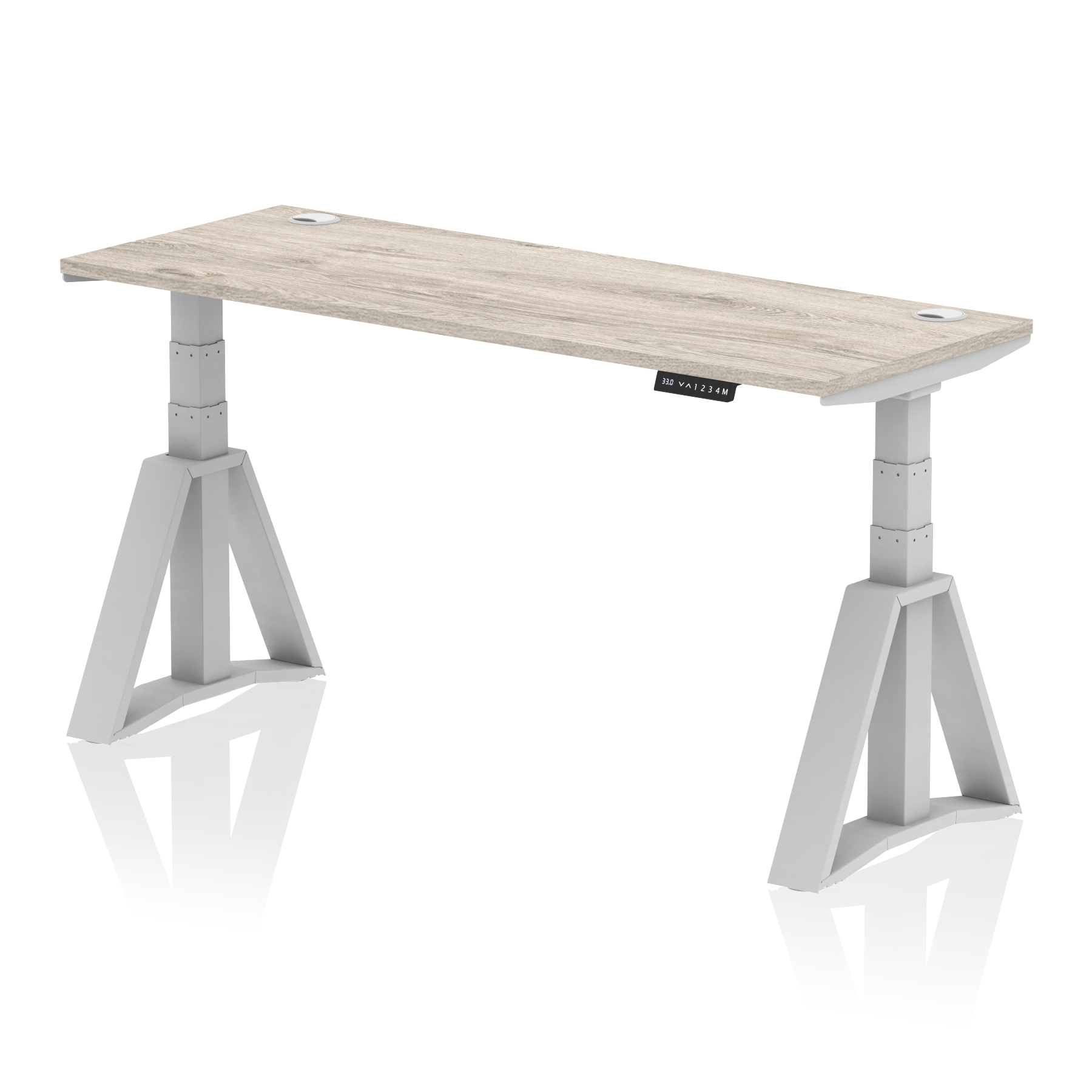 Grey Oak / Silver Frame