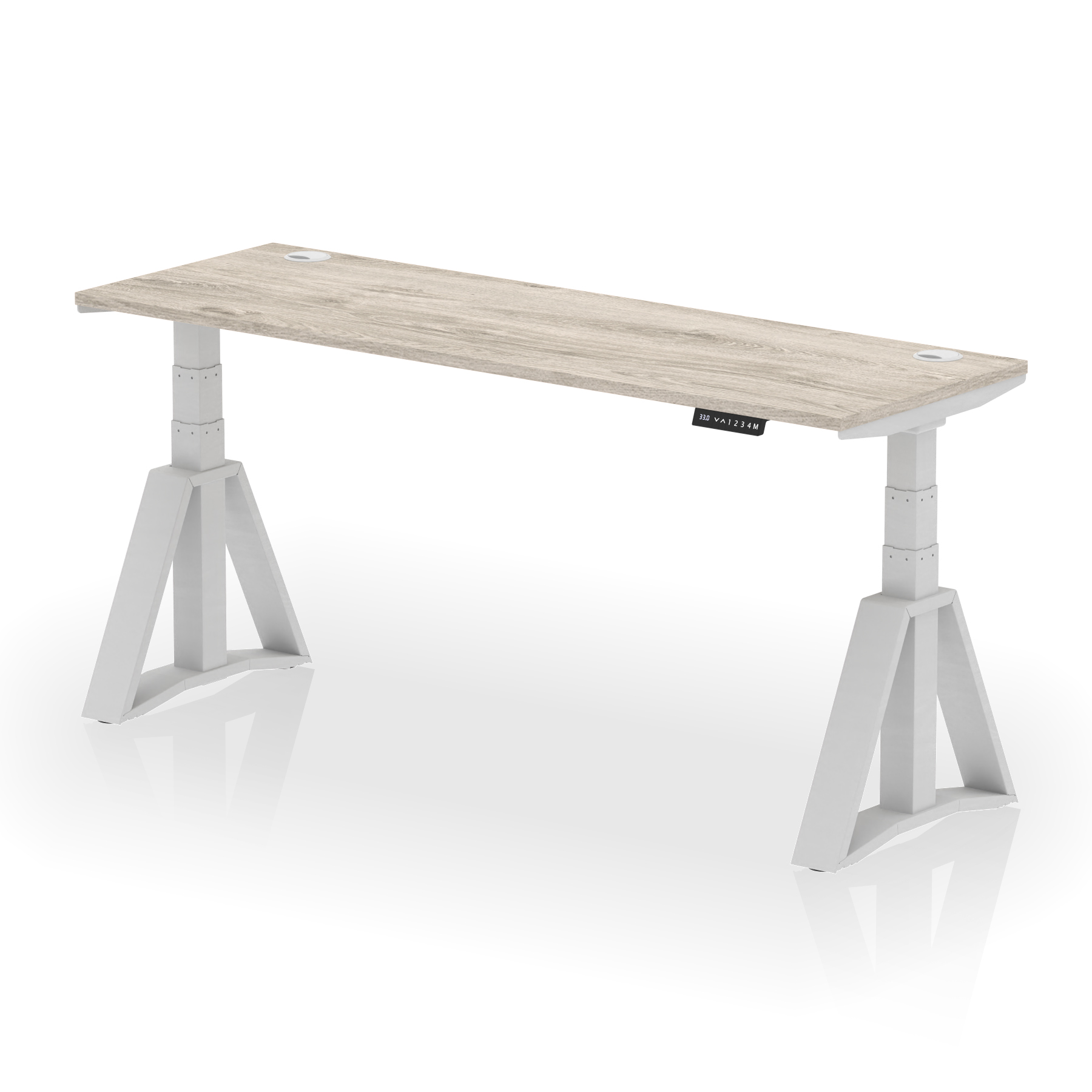 Grey Oak / Silver Frame
