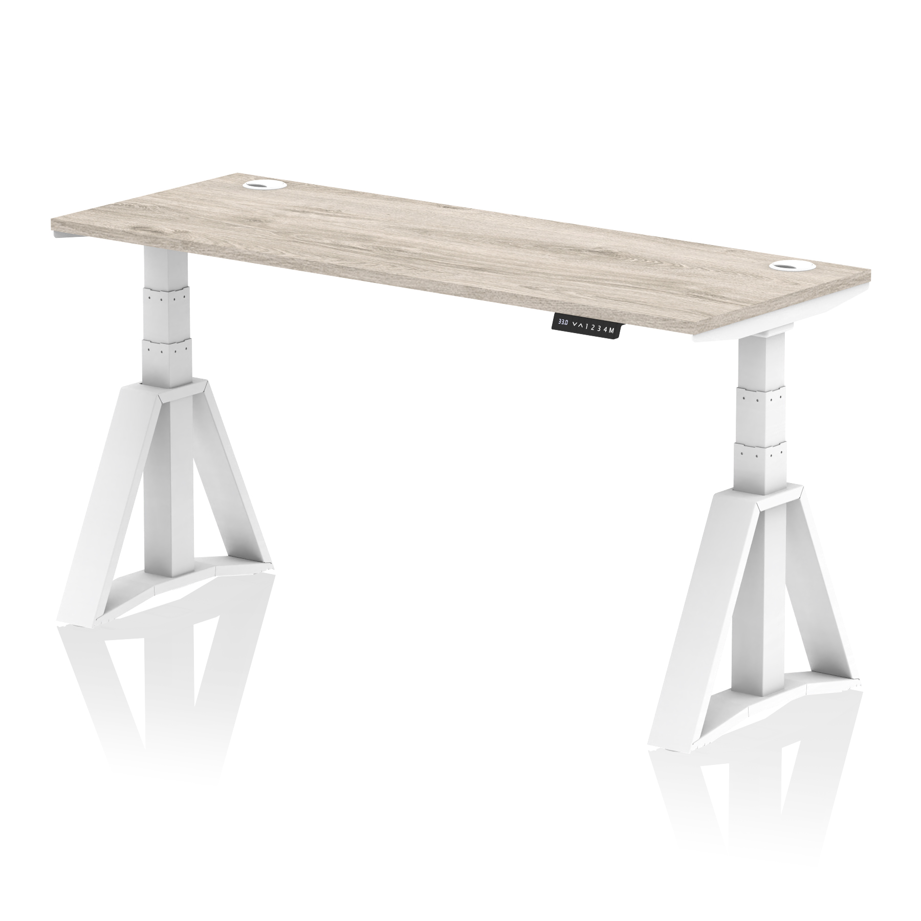 Grey Oak / White Frame