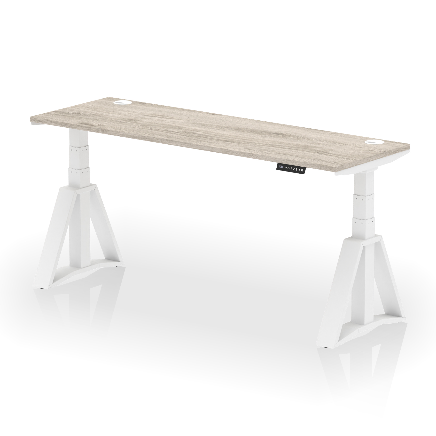 Grey Oak / White Frame