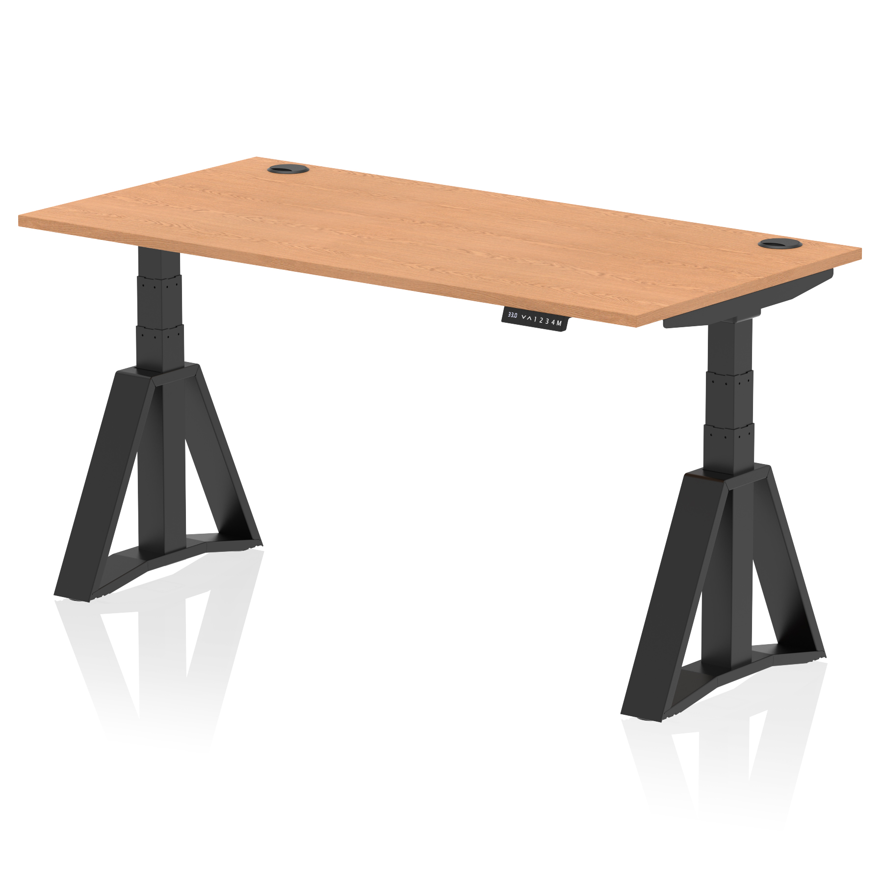 Oak / Black Frame