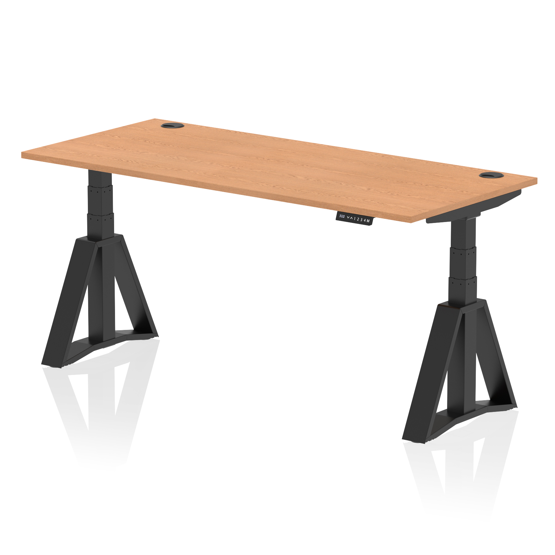 Oak / Black Frame