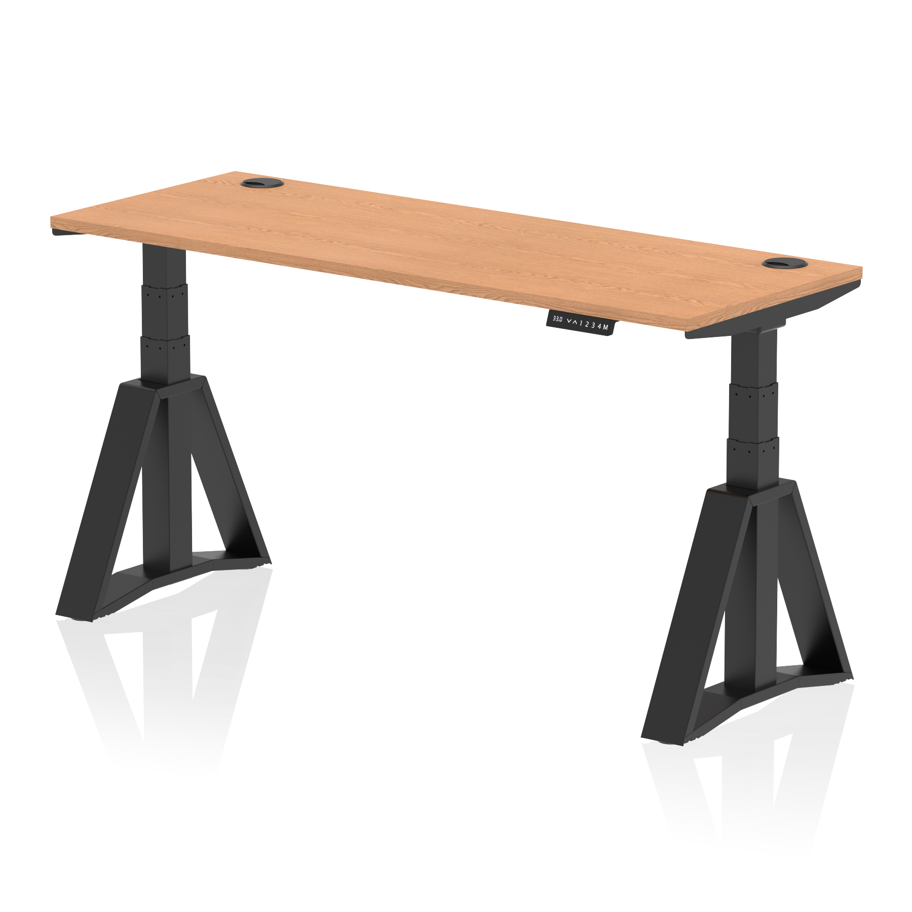 Oak / Black Frame