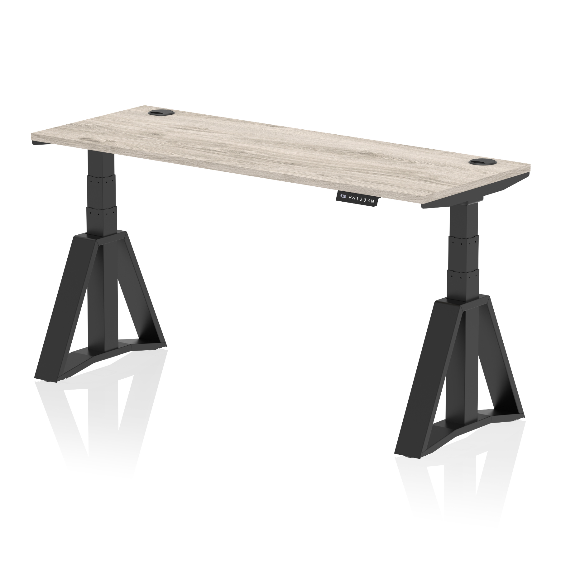 Grey Oak / Black Frame