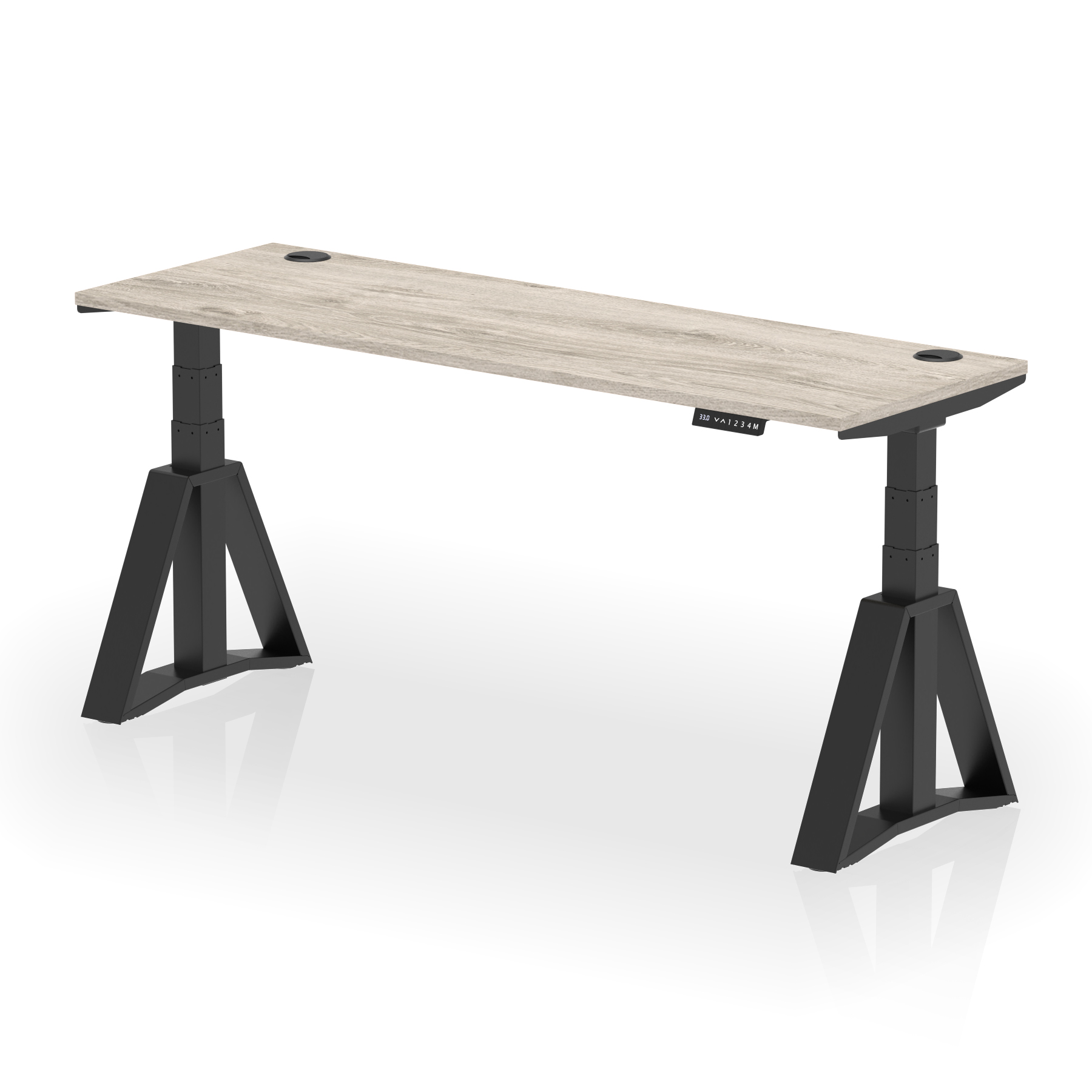 Grey Oak / Black Frame