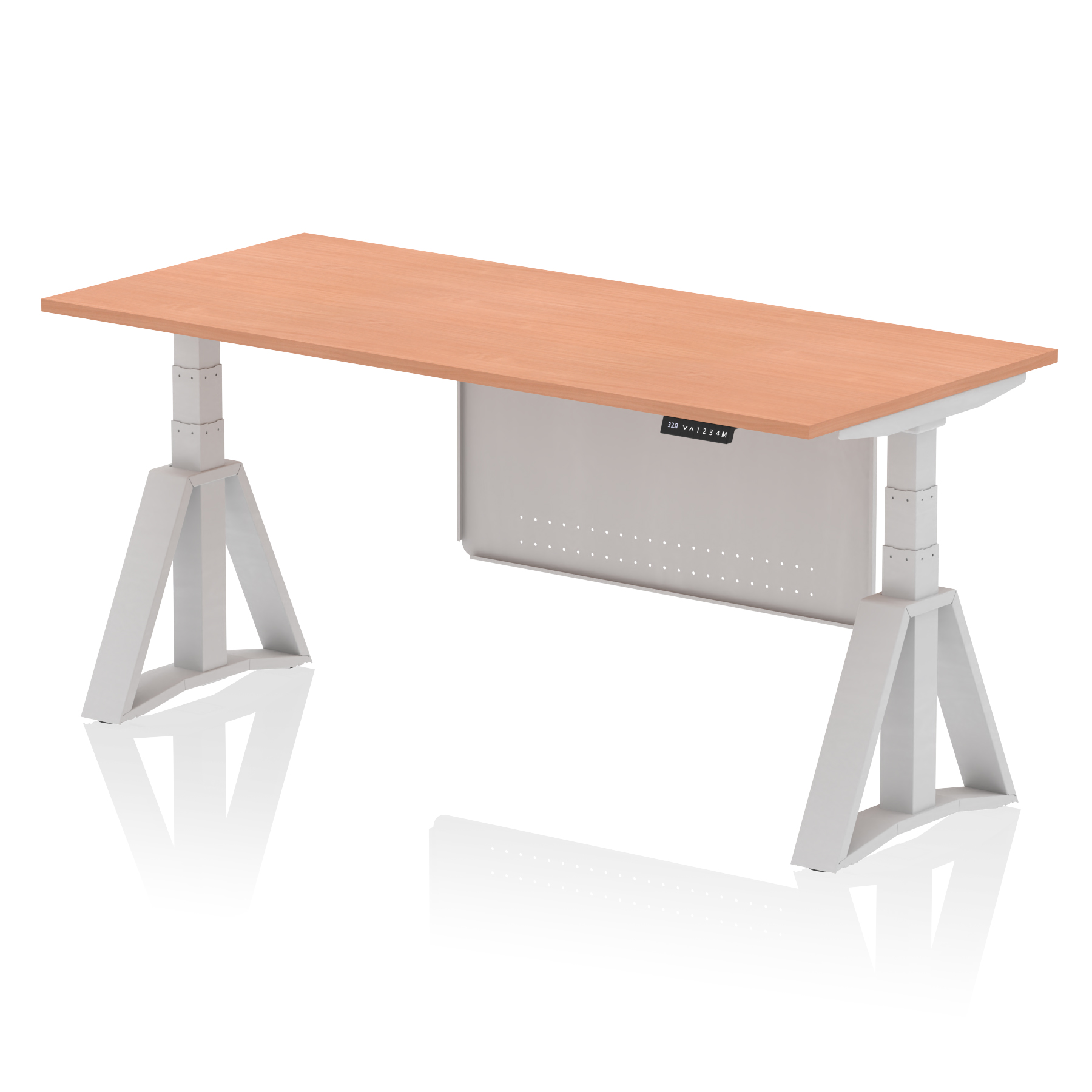 Beech / Silver Frame