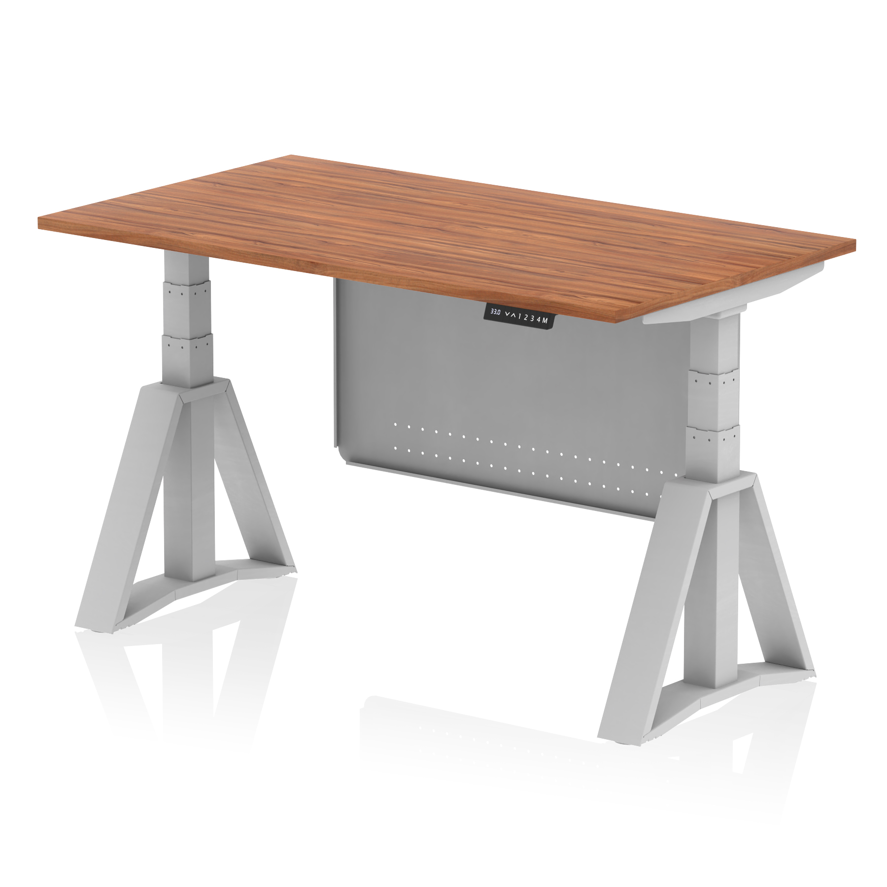 Walnut / Silver Frame