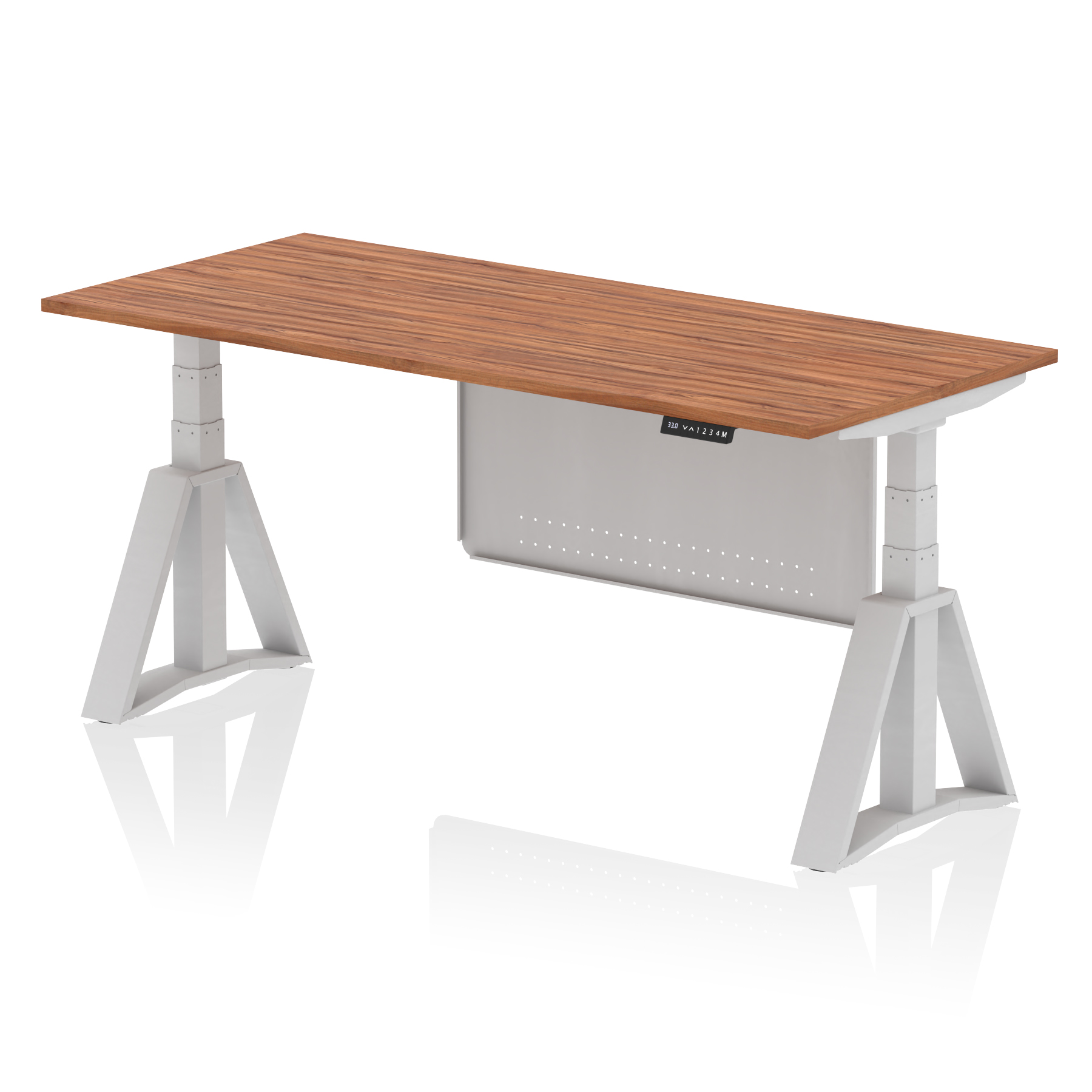 Walnut / Silver Frame