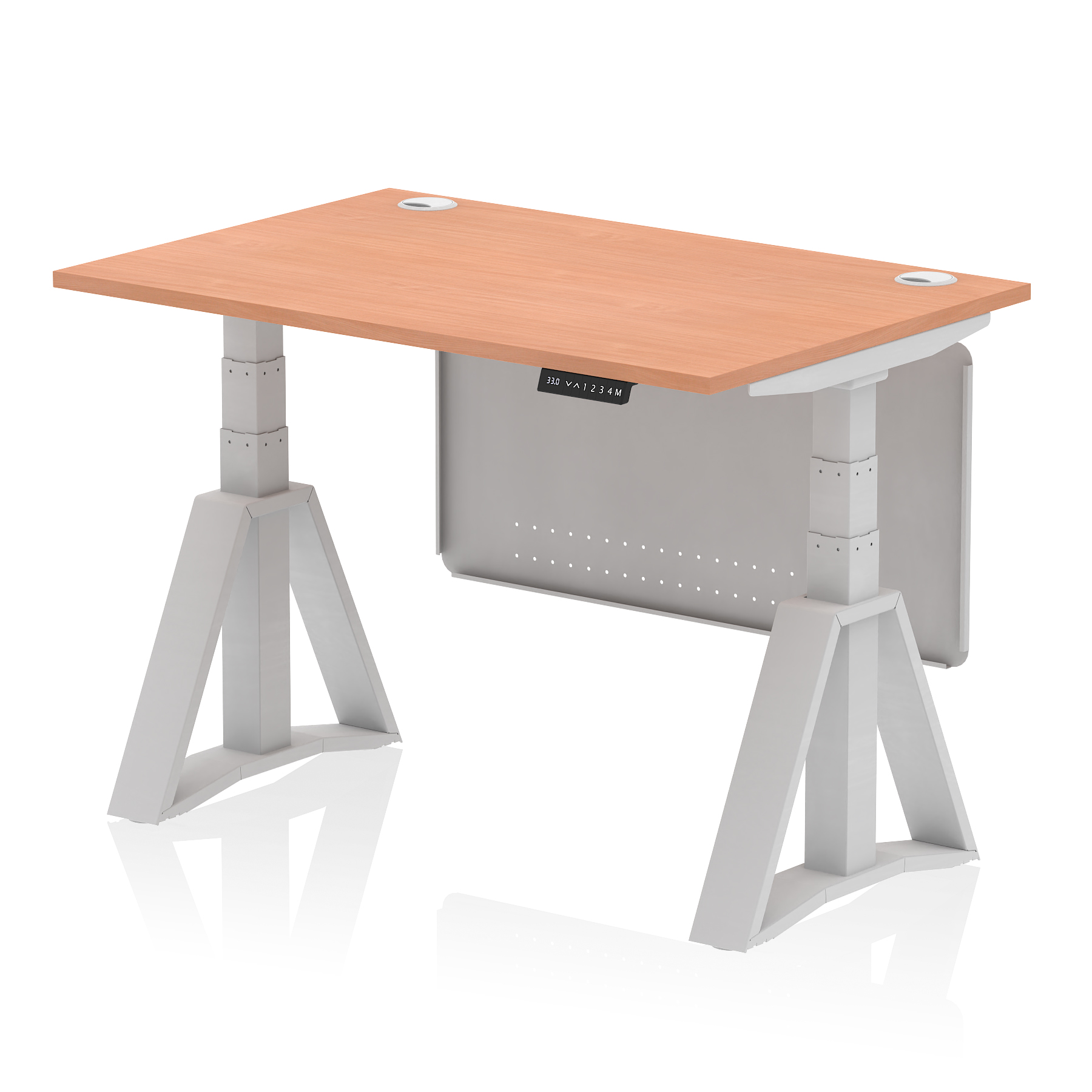 Beech / Silver Frame