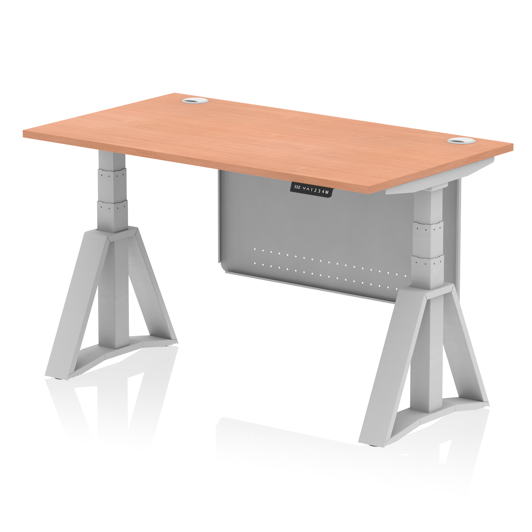 Beech / Silver Frame