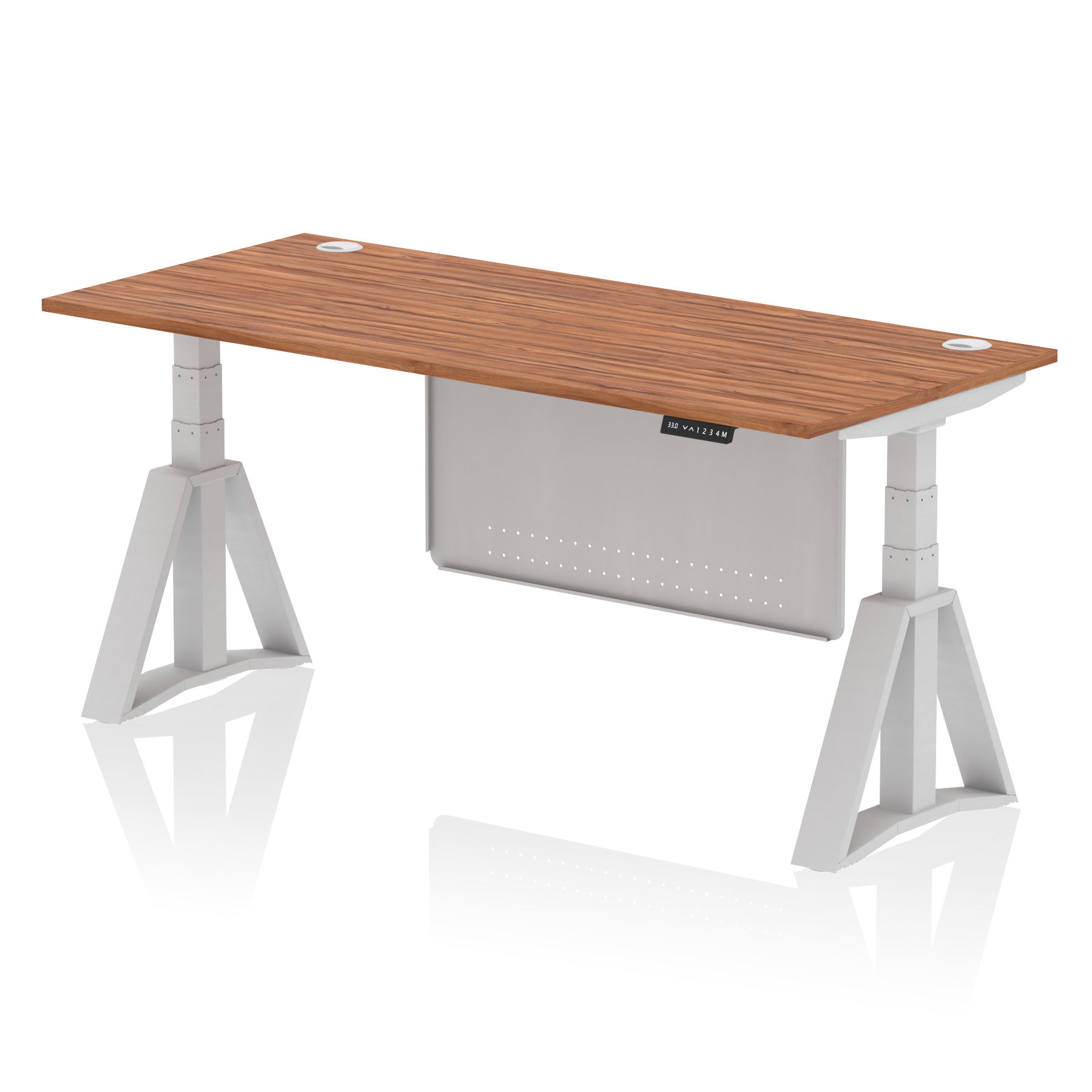 Walnut / Silver Frame