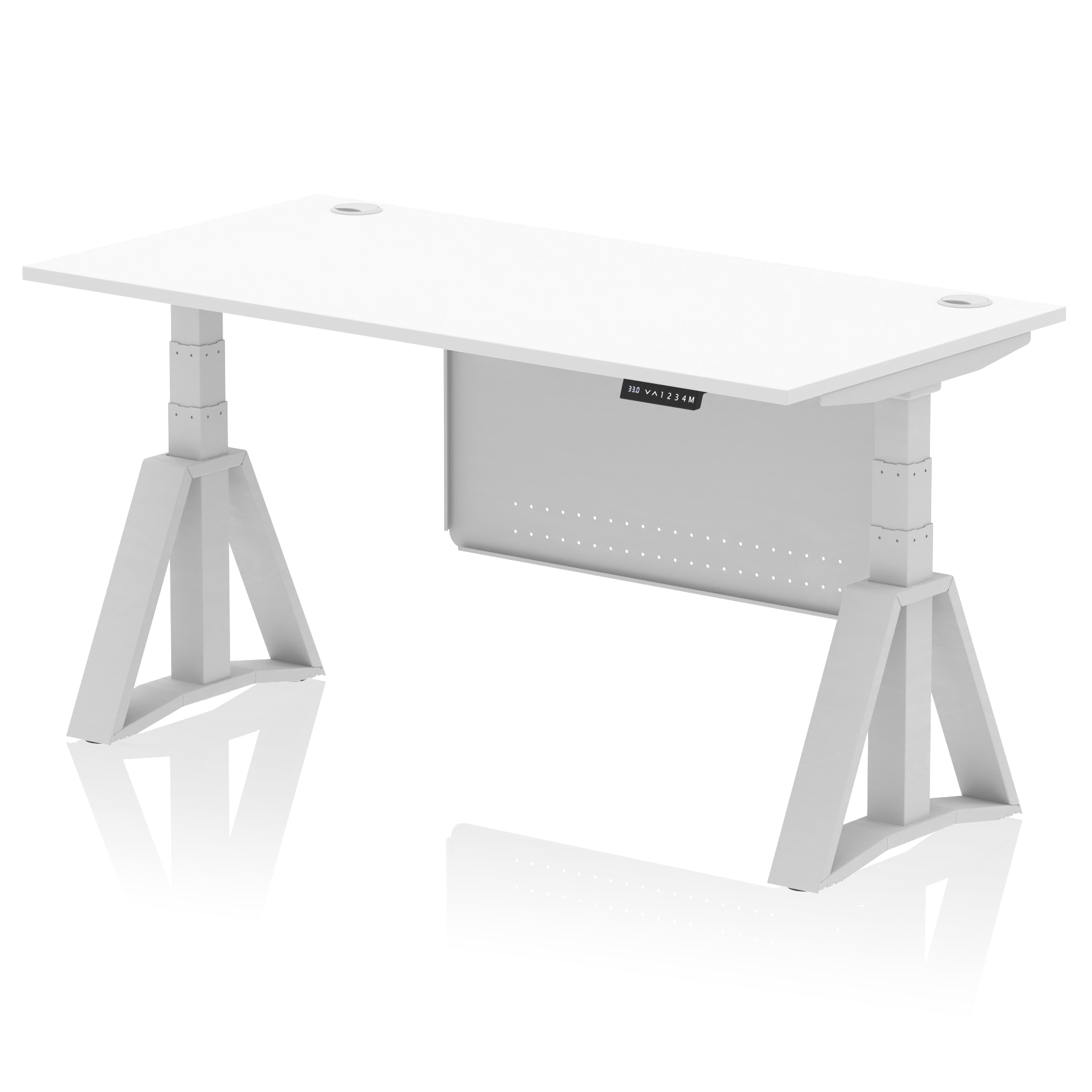 White / Silver Frame