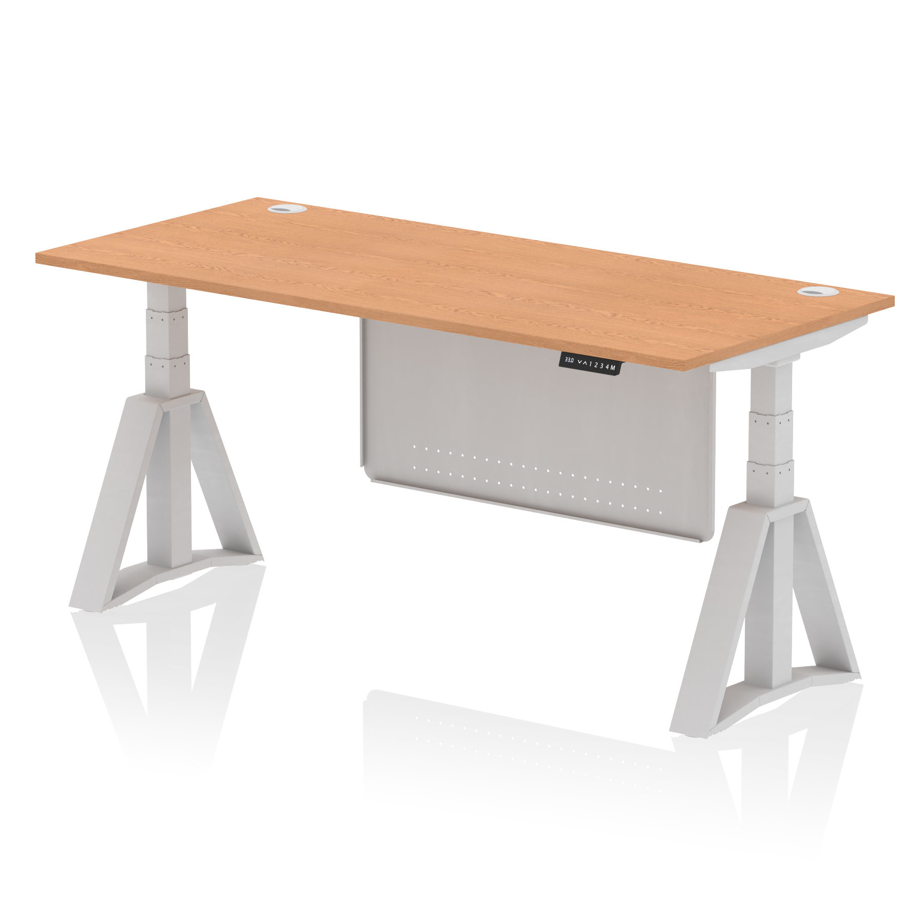 Oak / Silver Frame