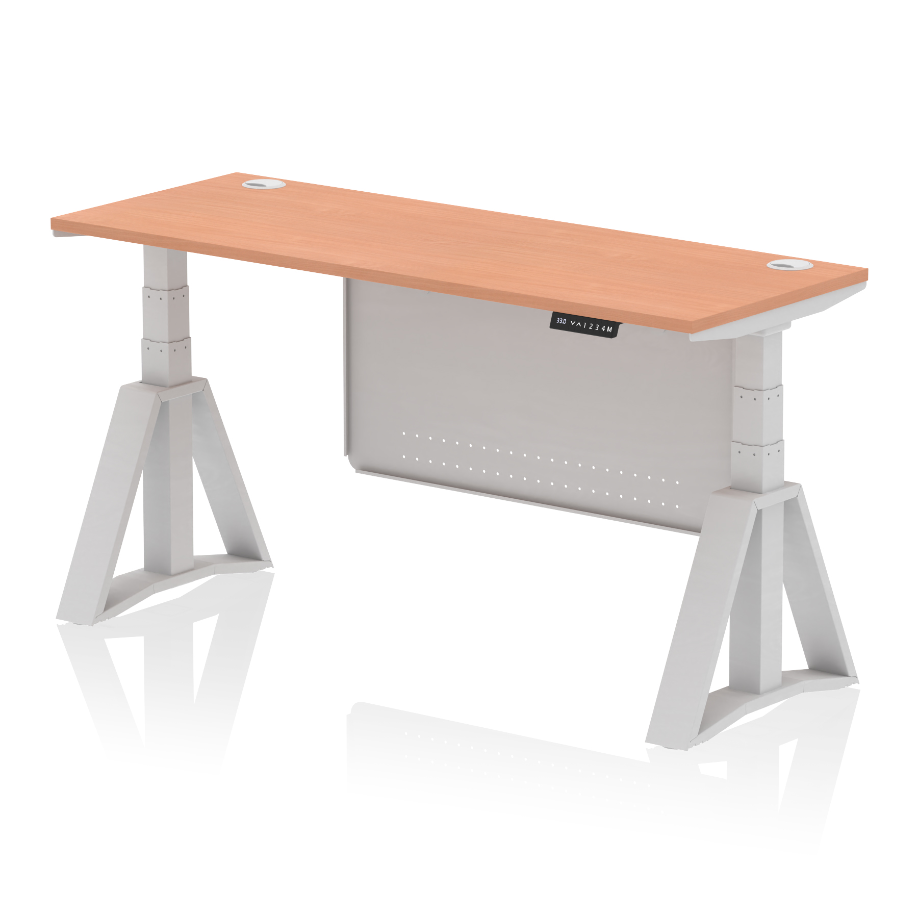 Beech / Silver Frame