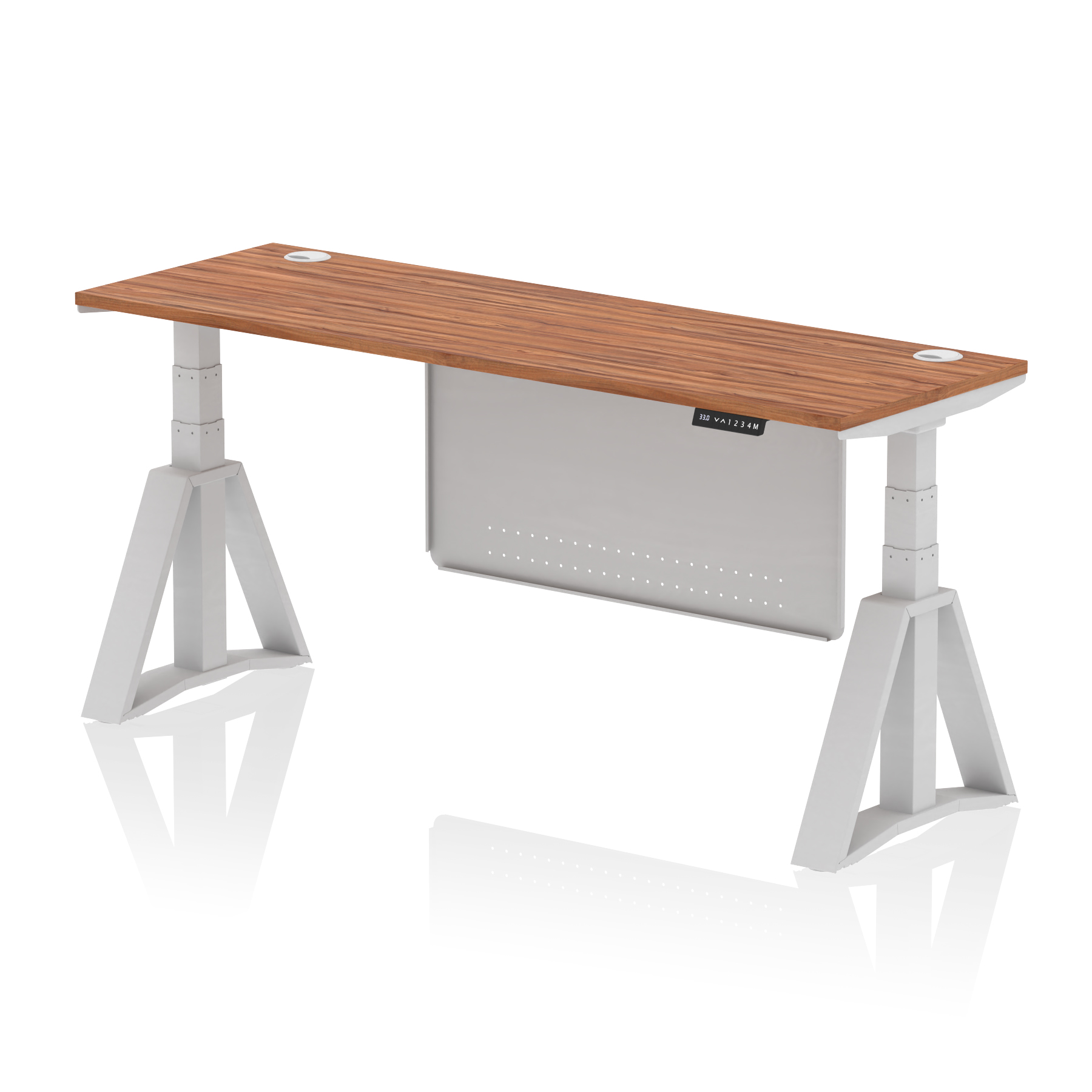 Walnut / Silver Frame