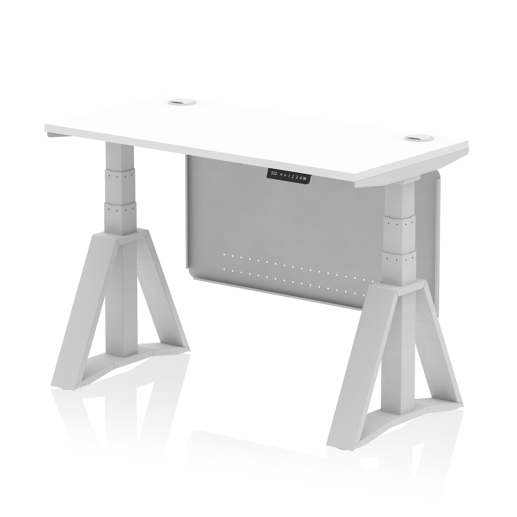 White / Silver Frame