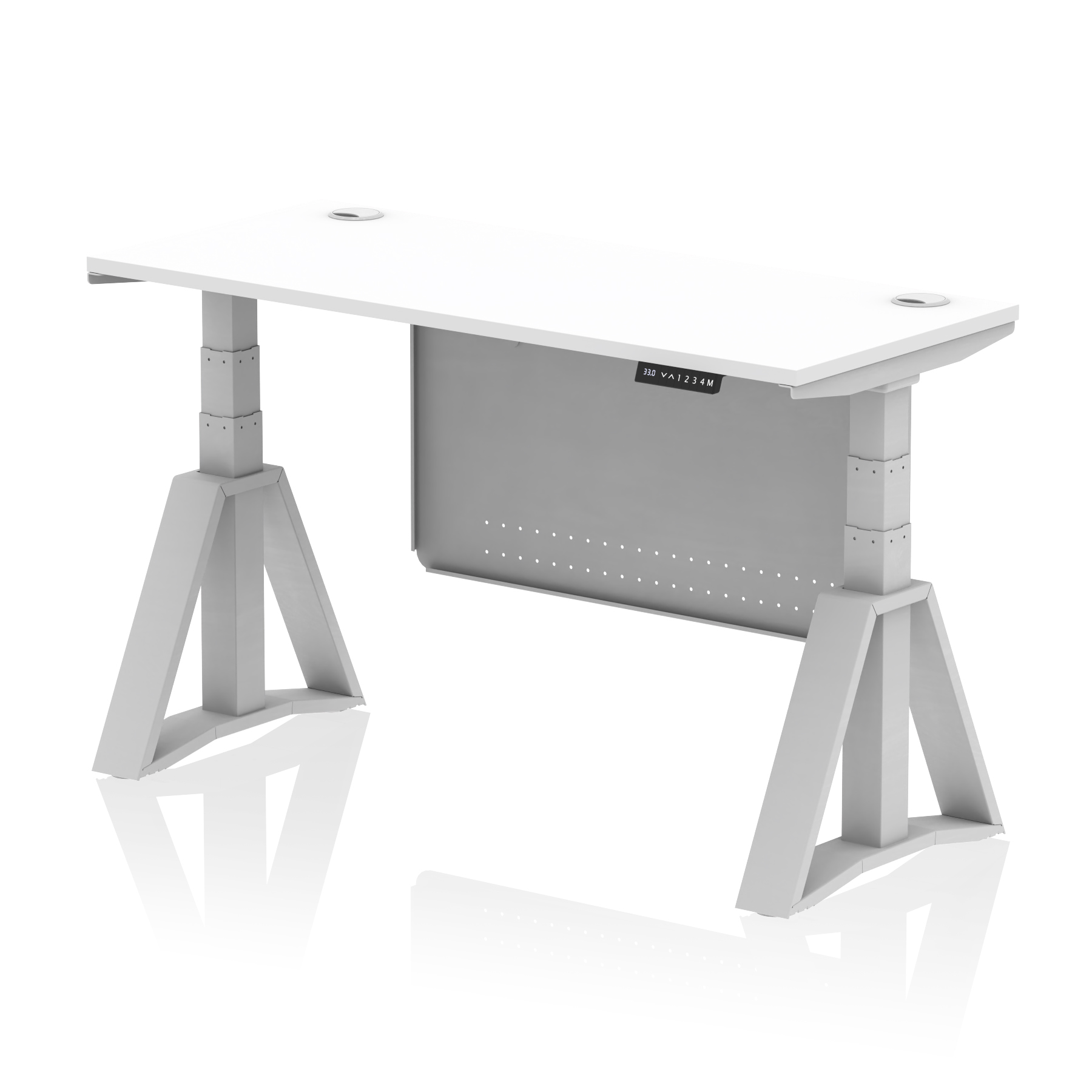White / Silver Frame