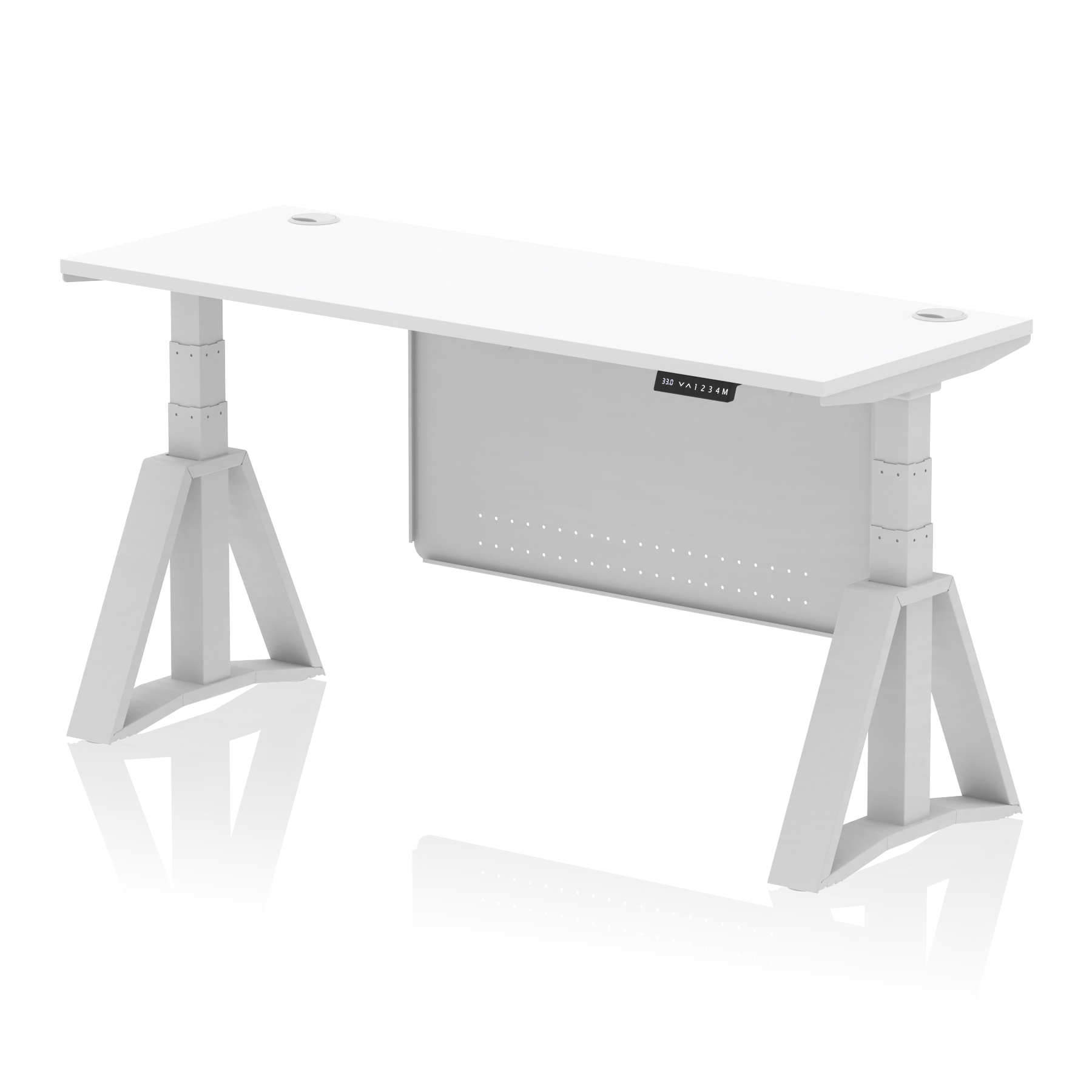 White / Silver Frame
