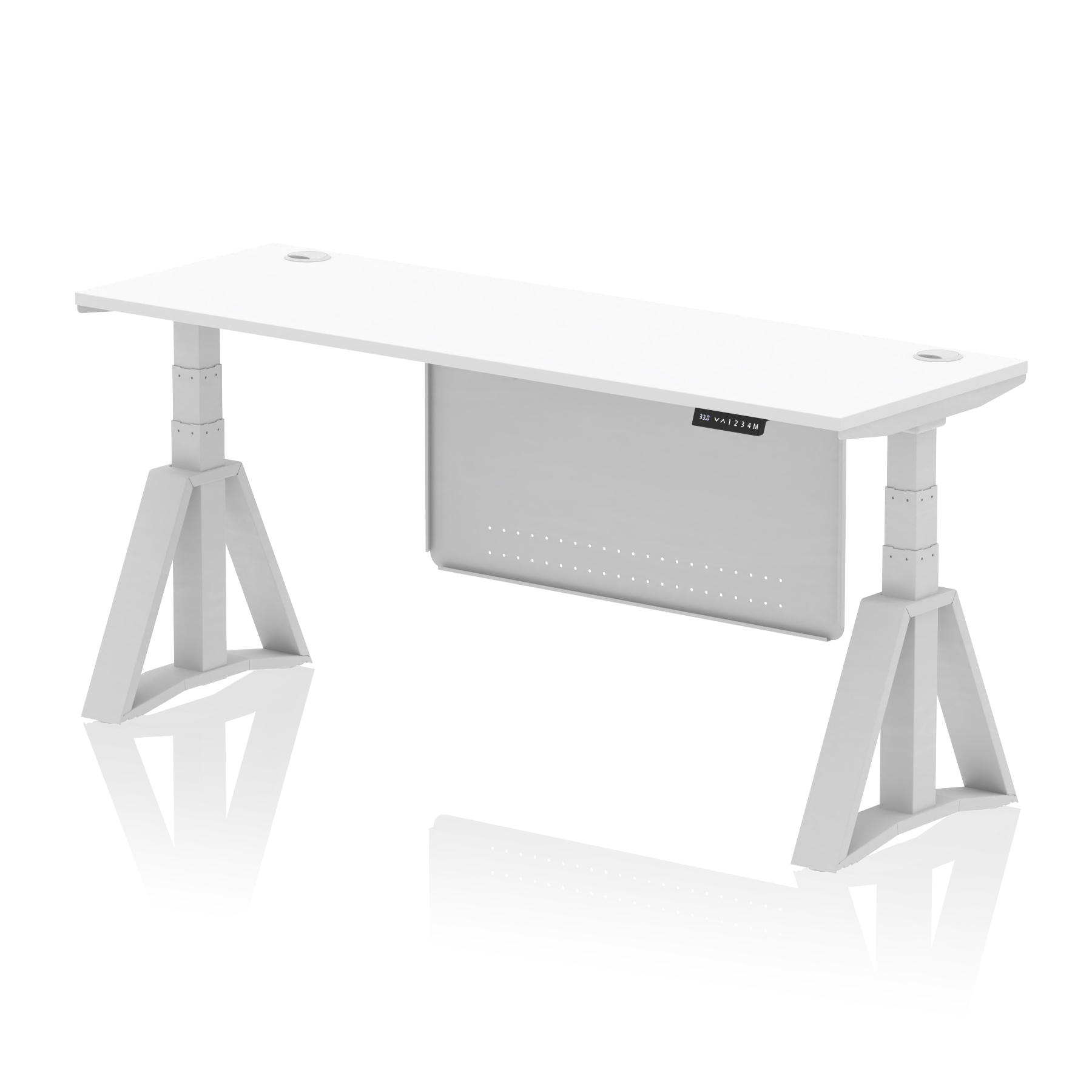 White / Silver Frame