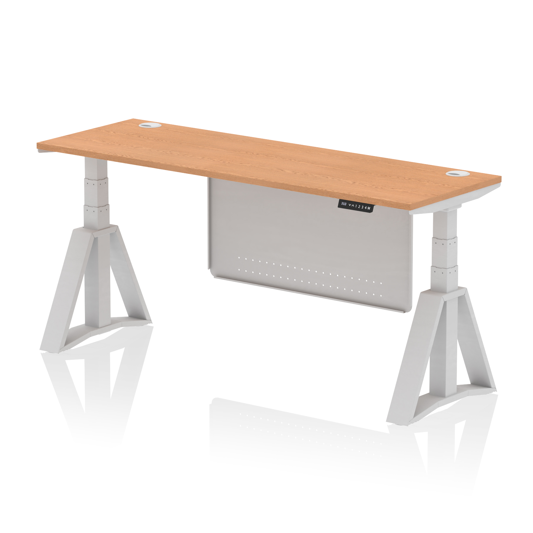 Oak / Silver Frame
