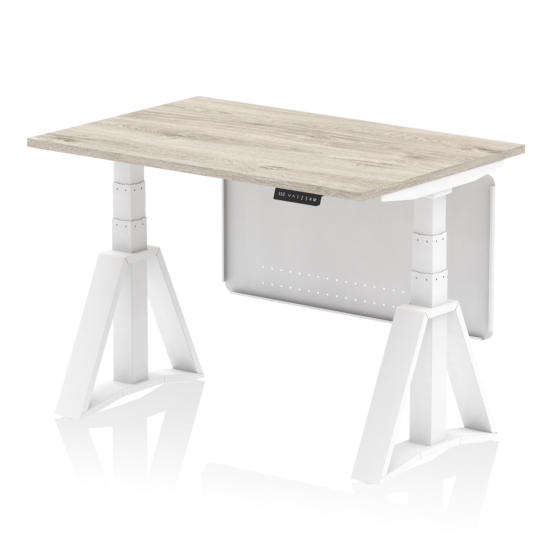 Grey Oak / White Frame