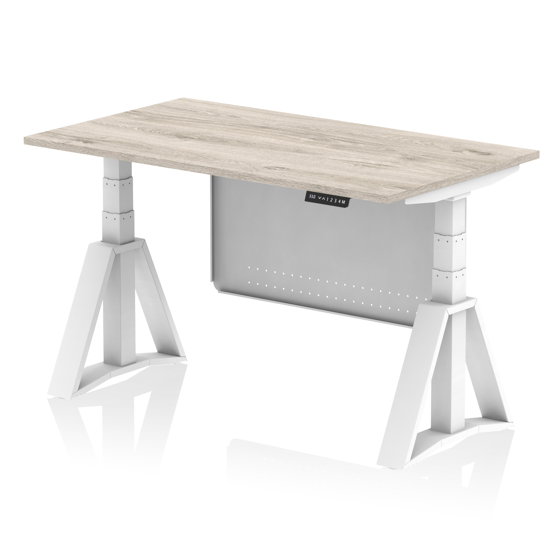 Grey Oak / White Frame