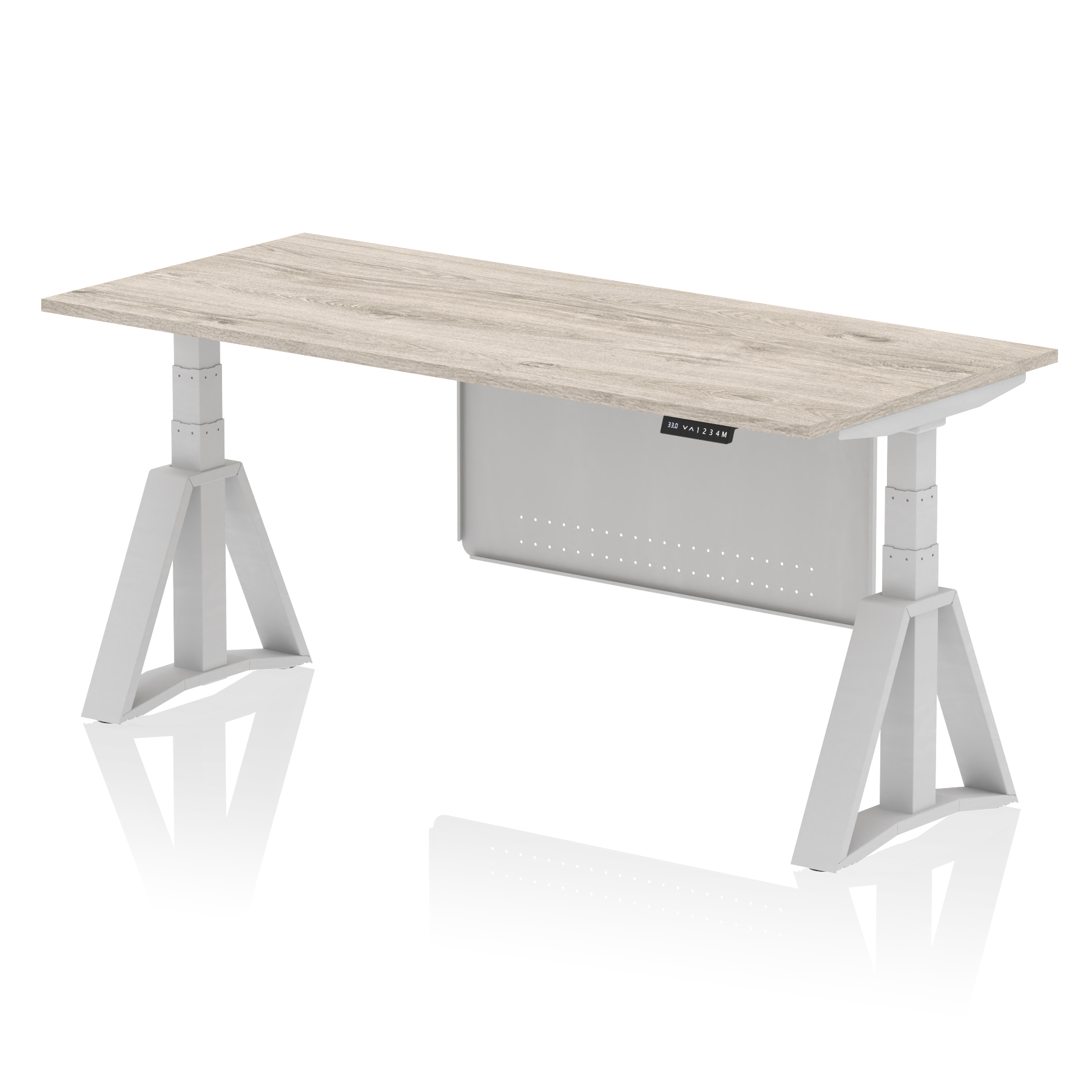 Grey Oak / Silver Frame