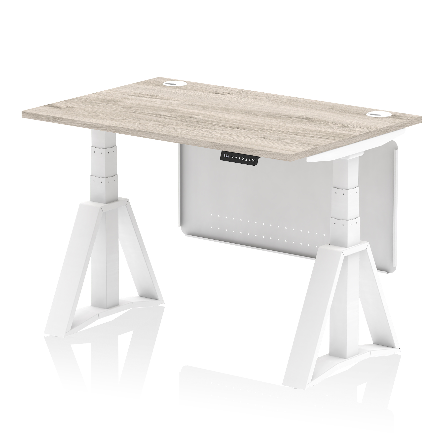 Grey Oak / White Frame