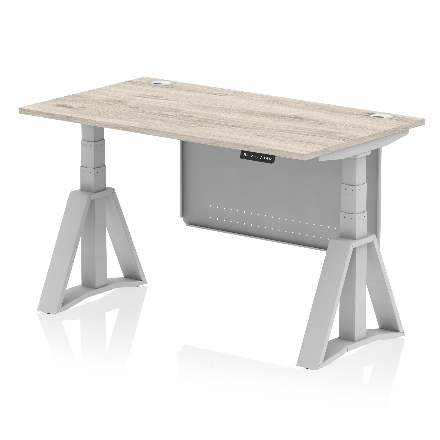 Grey Oak / Silver Frame