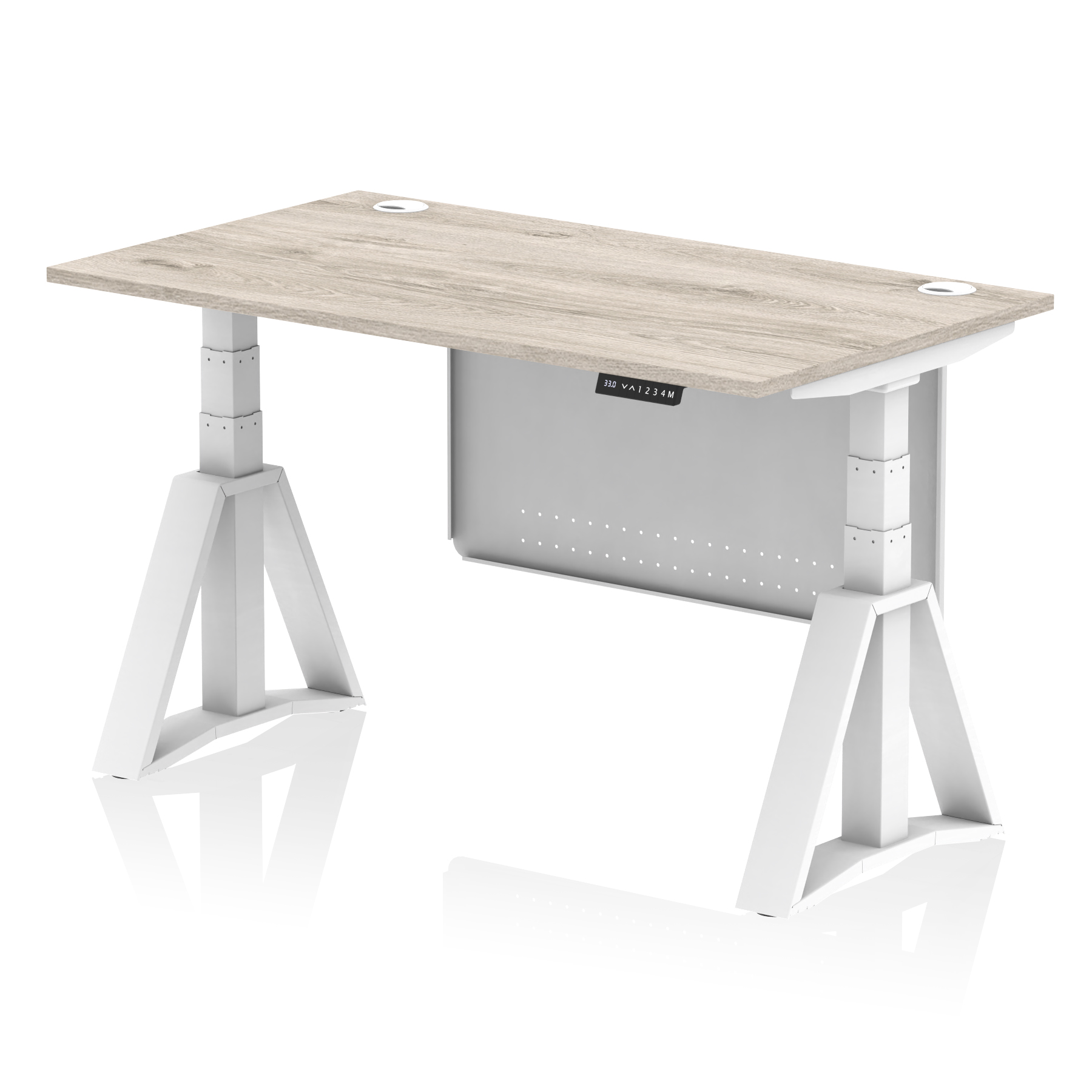 Grey Oak / White Frame