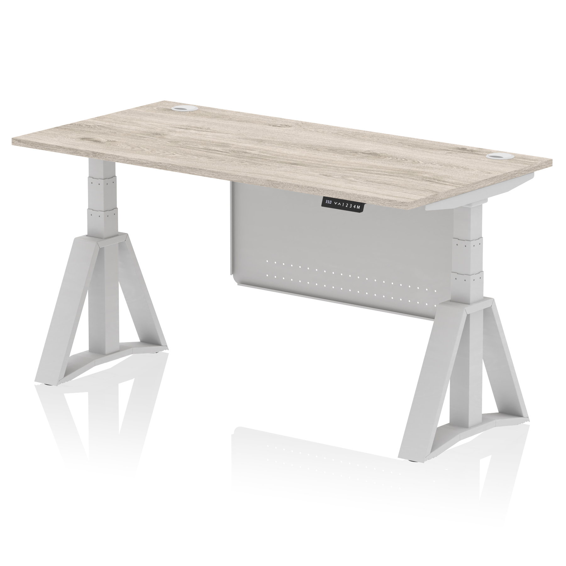 Grey Oak / Silver Frame