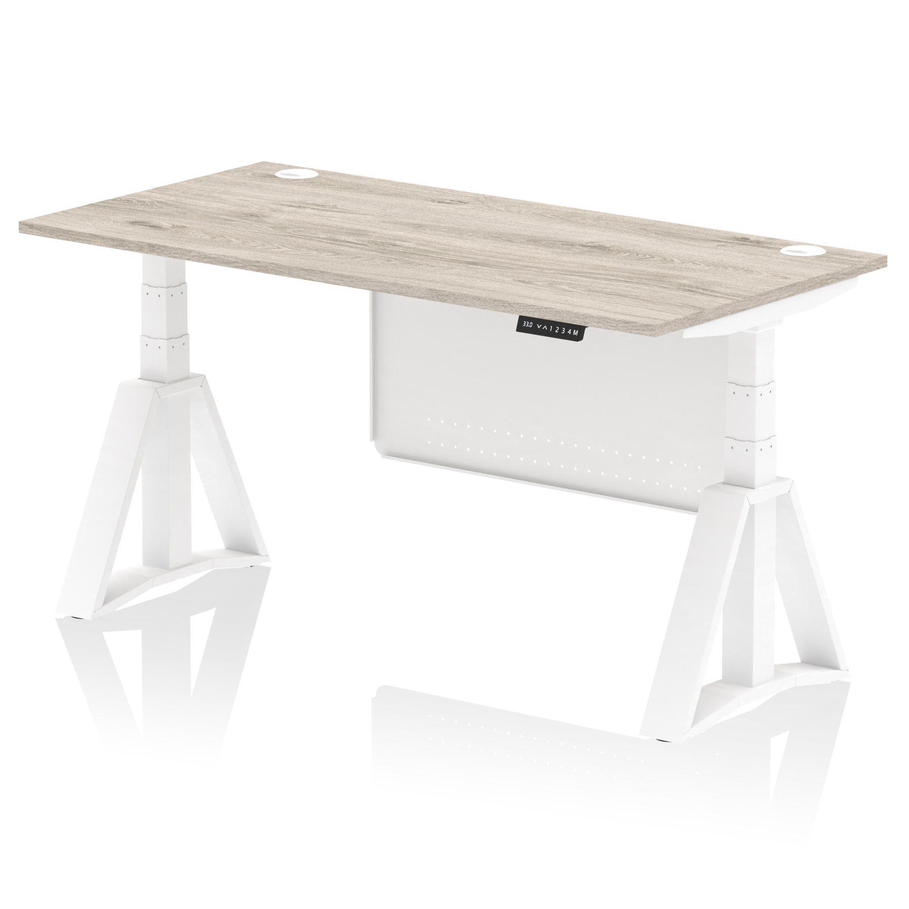 Grey Oak / White Frame