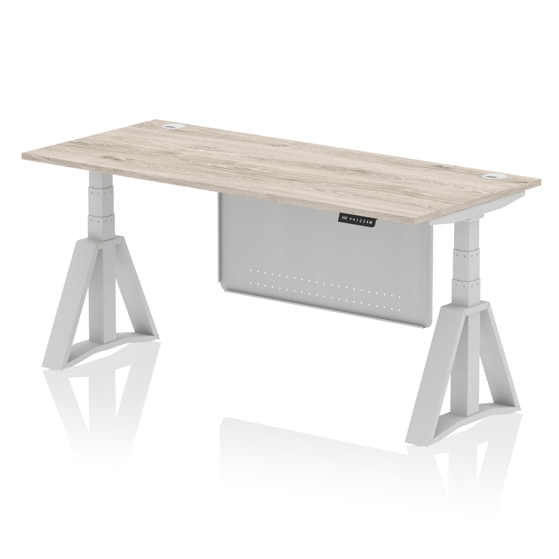 Grey Oak / Silver Frame