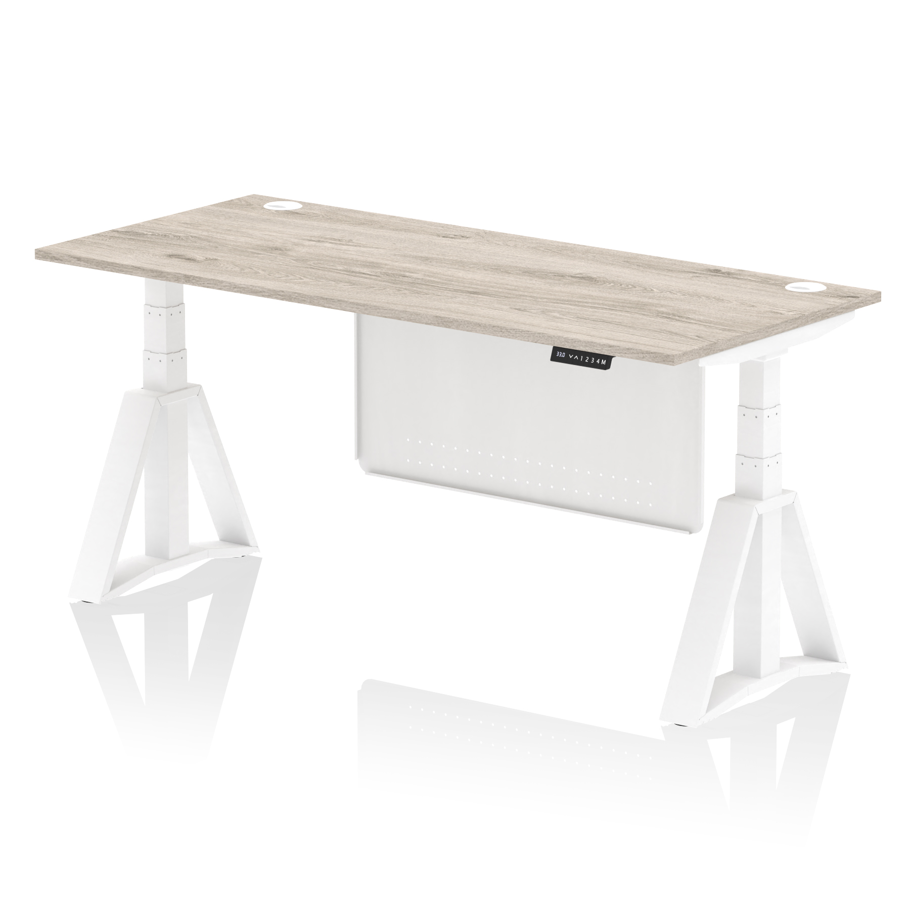 Grey Oak / White Frame