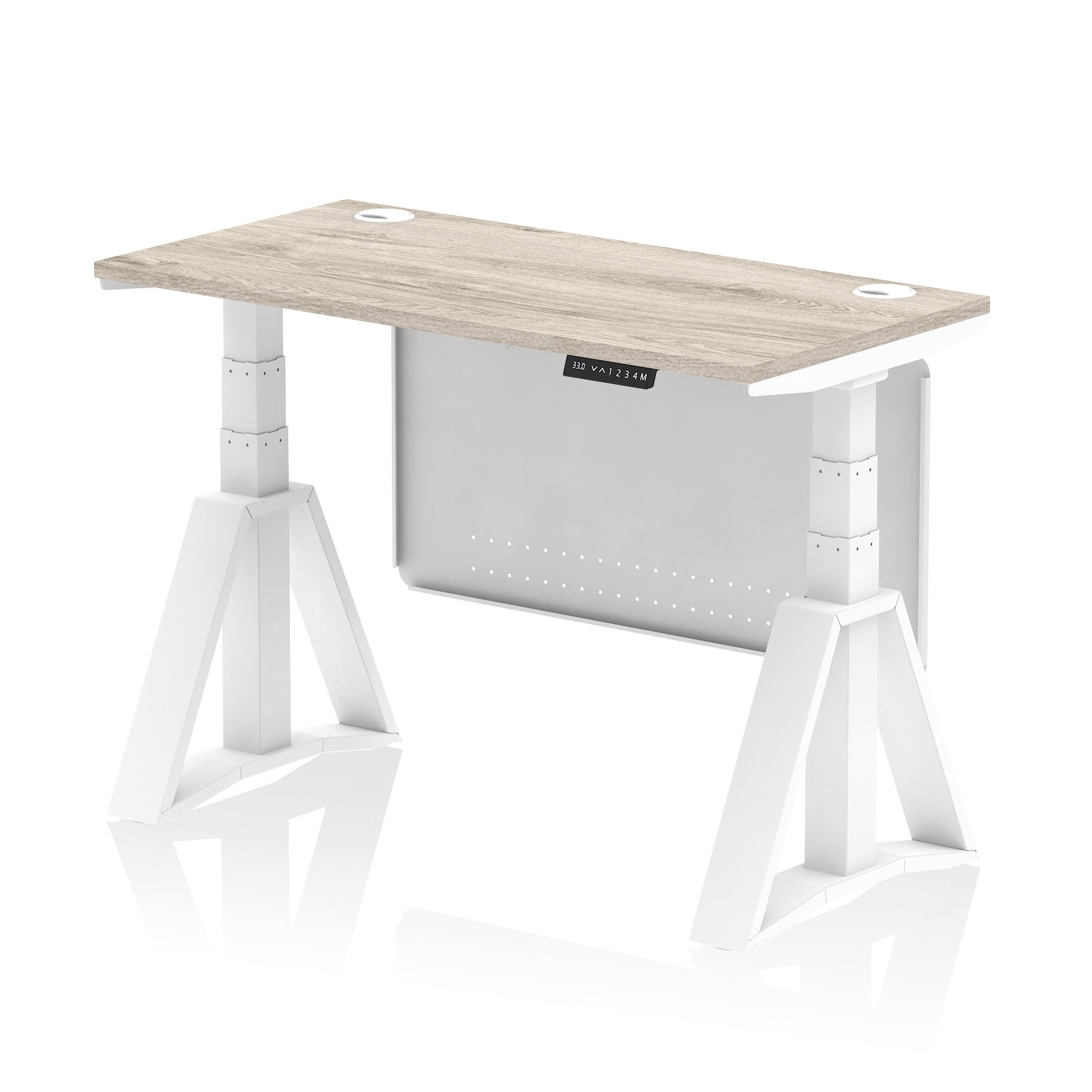 Grey Oak / White Frame