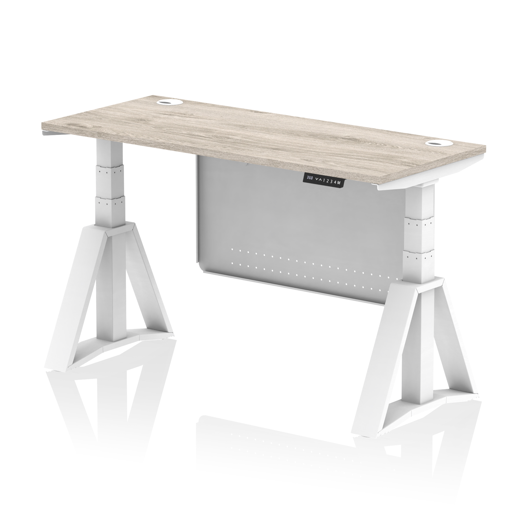 Grey Oak / White Frame
