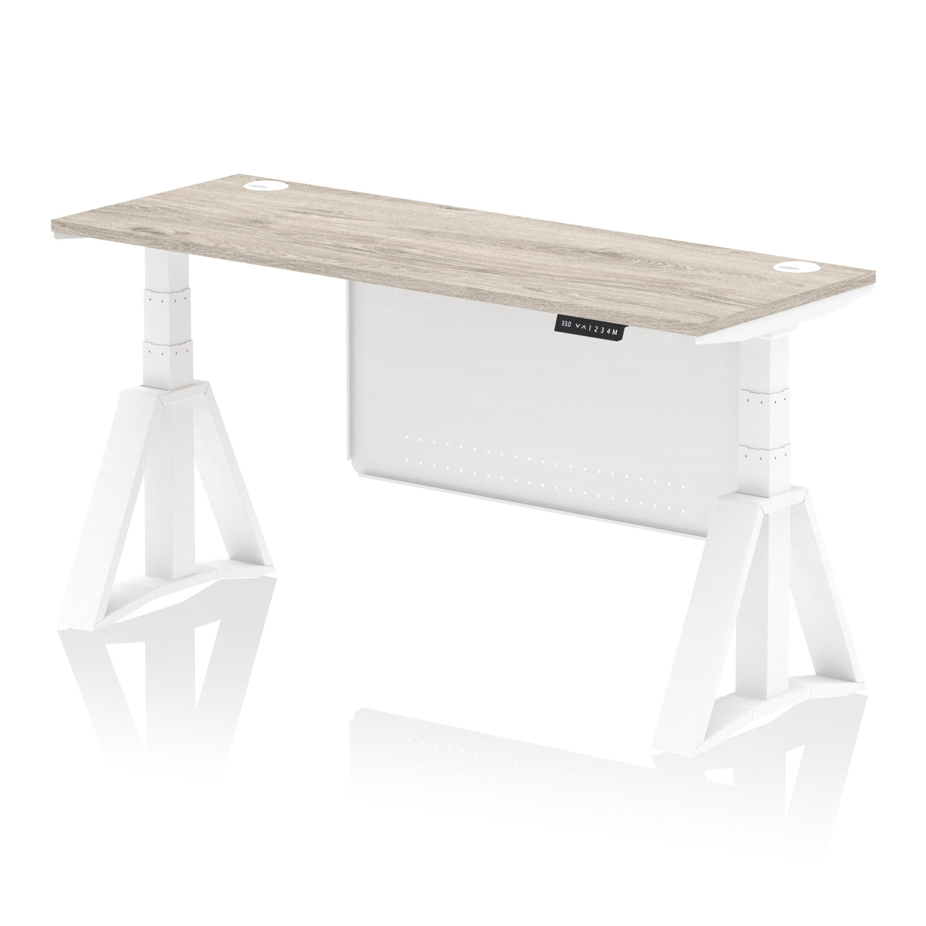 Grey Oak / White Frame